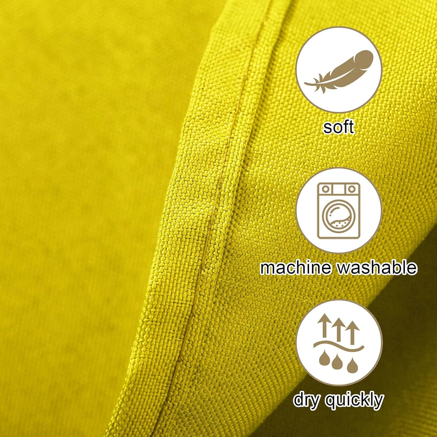 Ascoza 2pack 70 Inch Yellow Round Tablecloth in Washable Polyester Fabric for Wedding/Banquet/Restaurant/Parties…