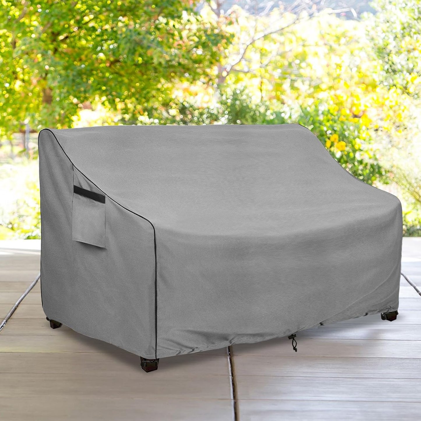okcool Heavy Duty Patio Sofa Cover, 100% Waterproof 3-Seater Outdoor Sofa Cover Fits up to 85W x 38D x 35H Inches, Lawn Patio Furniture Covers,Grey