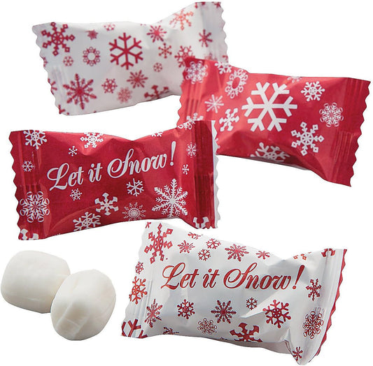 Let it Snow Winter Snowflake Buttermints (108 individually wrapped mints) Christmas Candy