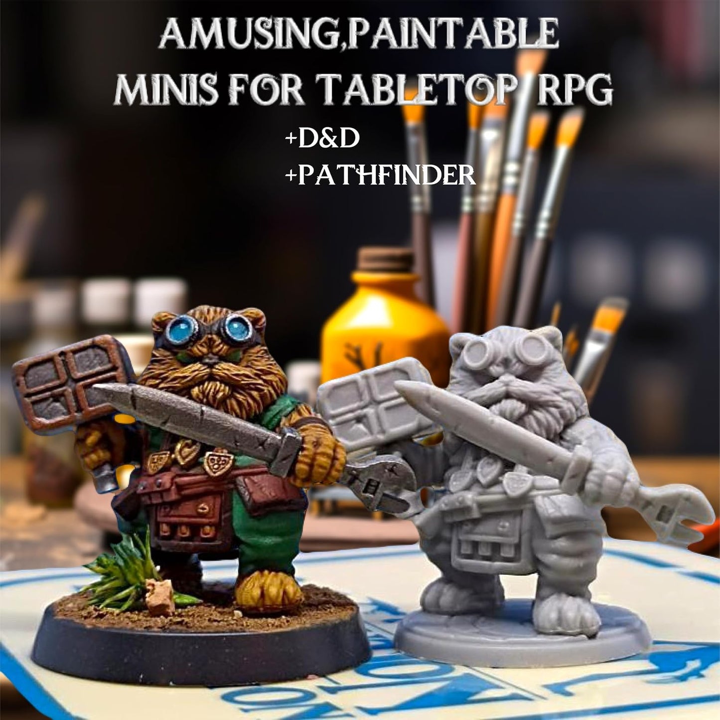 Wildspire Spellblades - Hero Player-Characters & NPC for DND Miniatures Unpainted Bulk 28mm-32mm Scale Dungeons & Dragons Minis D&D Figures Pathfinder DND Minis Accessories for Fantasy Tabletop Games