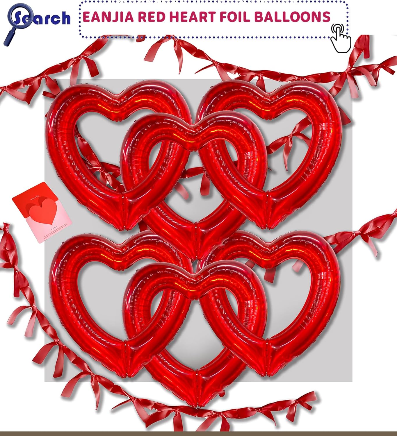 Pre-Assembled Red Bow Garland | Double Side Satin Silk Bow Banner 6FT+ 3ft Extend Ribbon for Coquette Birthday Bridal Shower & Bachelorette Party,Read to Hanging (Red, 6ft)