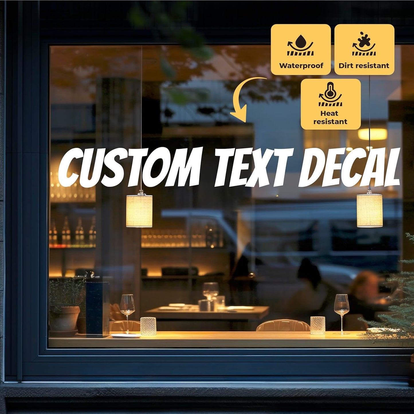 Custom Vinyl Sign Lettering - Personalized Text Decal Sticker - Letter Numbers