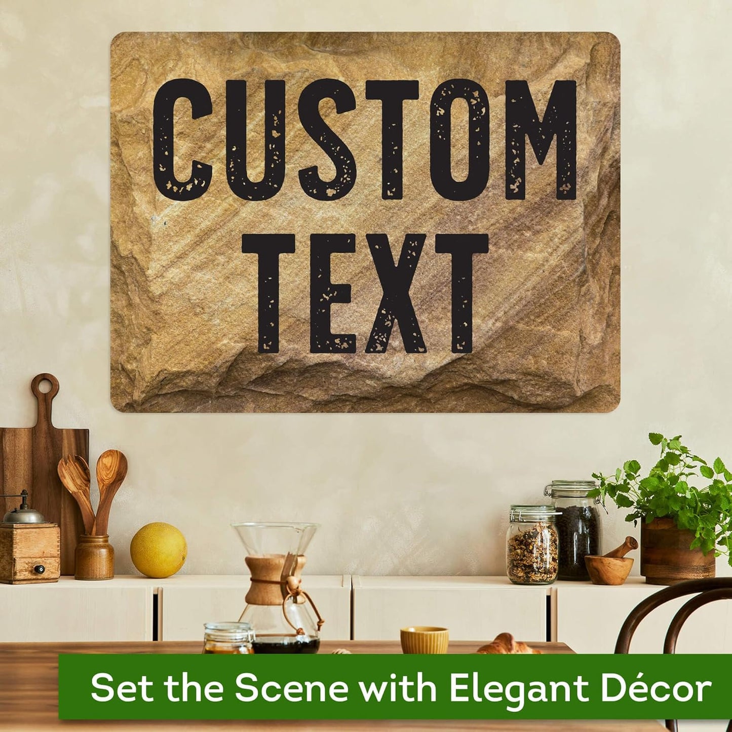 Custom Sign, Custom Street Sign, 11 Font Colors, 13 Font Styles, 4 Hole Options, 22 Sizes, 18x24 Inches, Rust Free DiBound, Fade Resistant, Made in USA by My Sign Center (Stone)