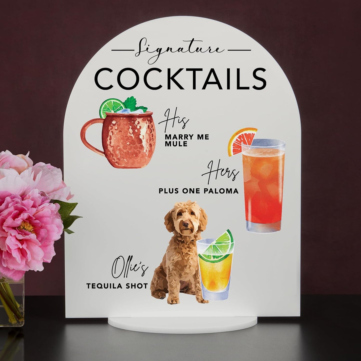 Pet Signature Drink Wedding Signs