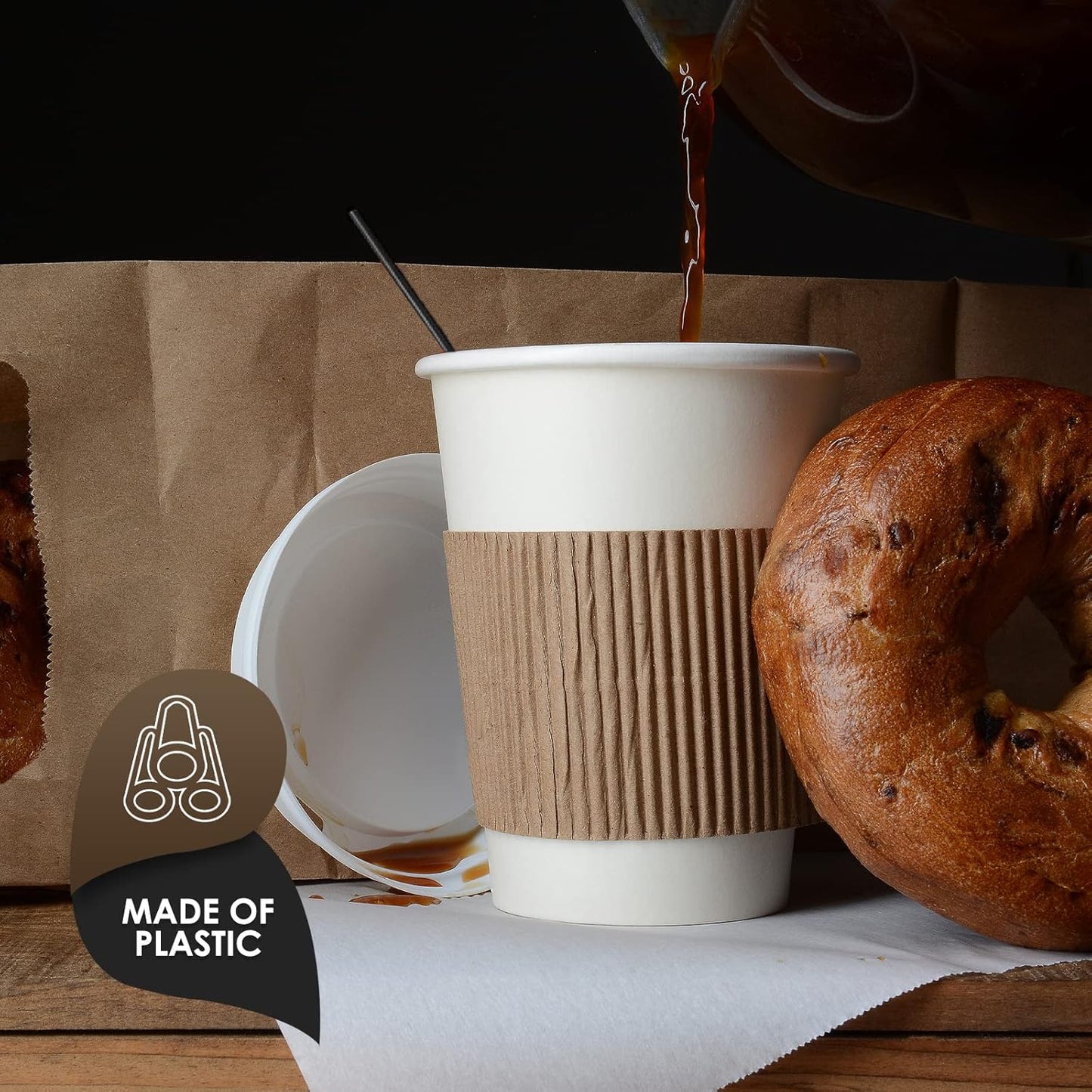 PAMI 1000 Red Stir Straws 5in Disposable Plastic Coffee Stirrers Swizzle Sticks for Cocktails, Hot & Cold Beverages (Black One Size)