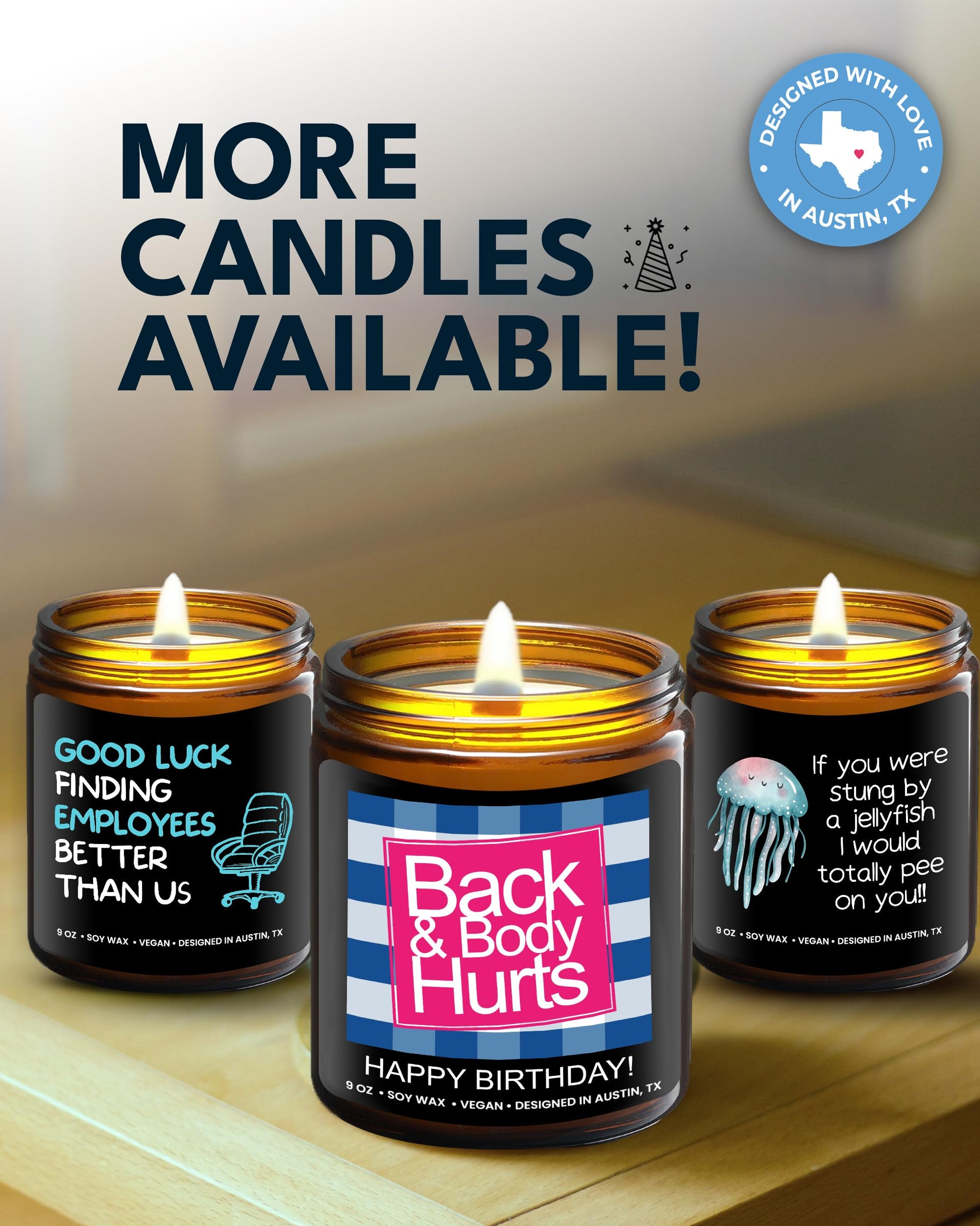 Funny Happy Birthday Candle, Unique Happy Birthday Gifts for Women and Men, Fun Gift Ideas for