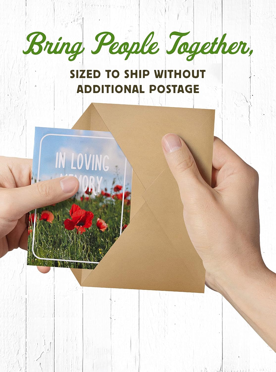 American Meadows Wildflower Seed Packets in Loving Memory Memorial Favors (Pack of 20) - Red Poppy Seed Mix, Favors for Funerals, Wakes, Viewings, Visitations, Memorial Services