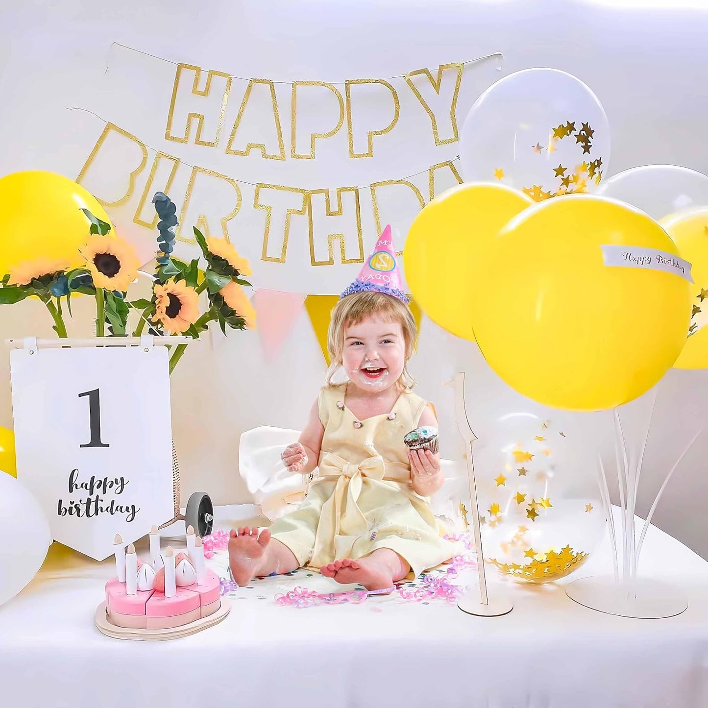 JOYYPOP 12 Sets 28 Inch Balloon Stand Kit, Balloon Holder Stickers Table Decoration Party Birthday Wedding Balloon Supplies Accessories