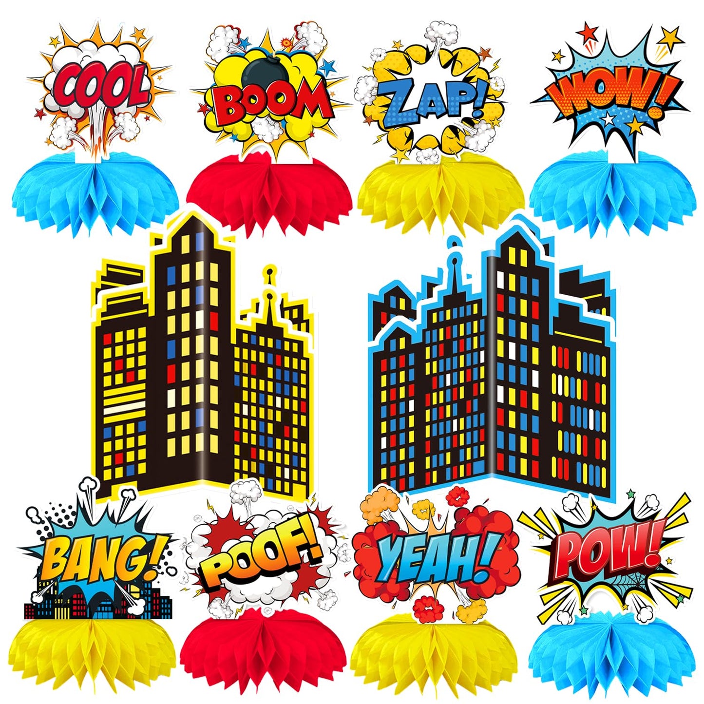Oiuyamn 10 Pcs Hero Party Decoration