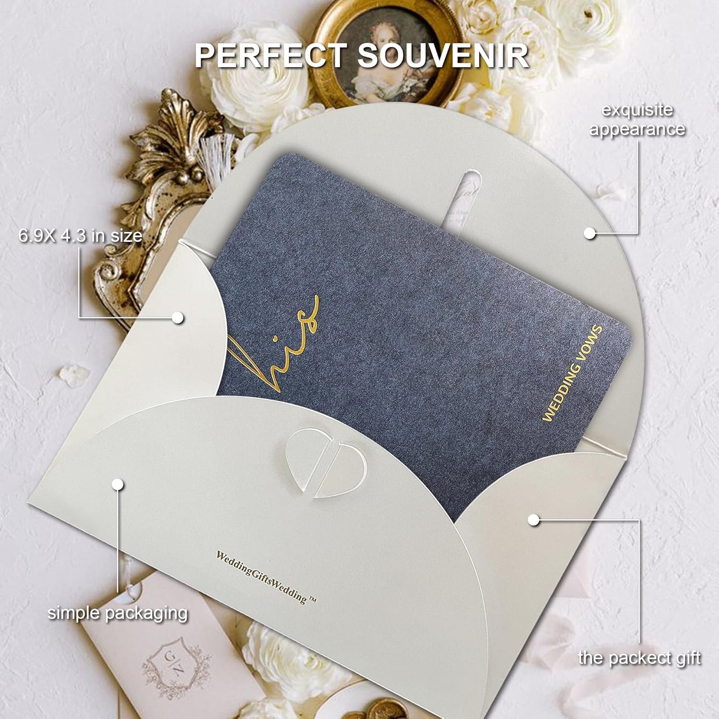 Wedding Vow Books His and Hers, Wedding Registry Gifts Ideas for Bride & Groom,Wedding Essentials