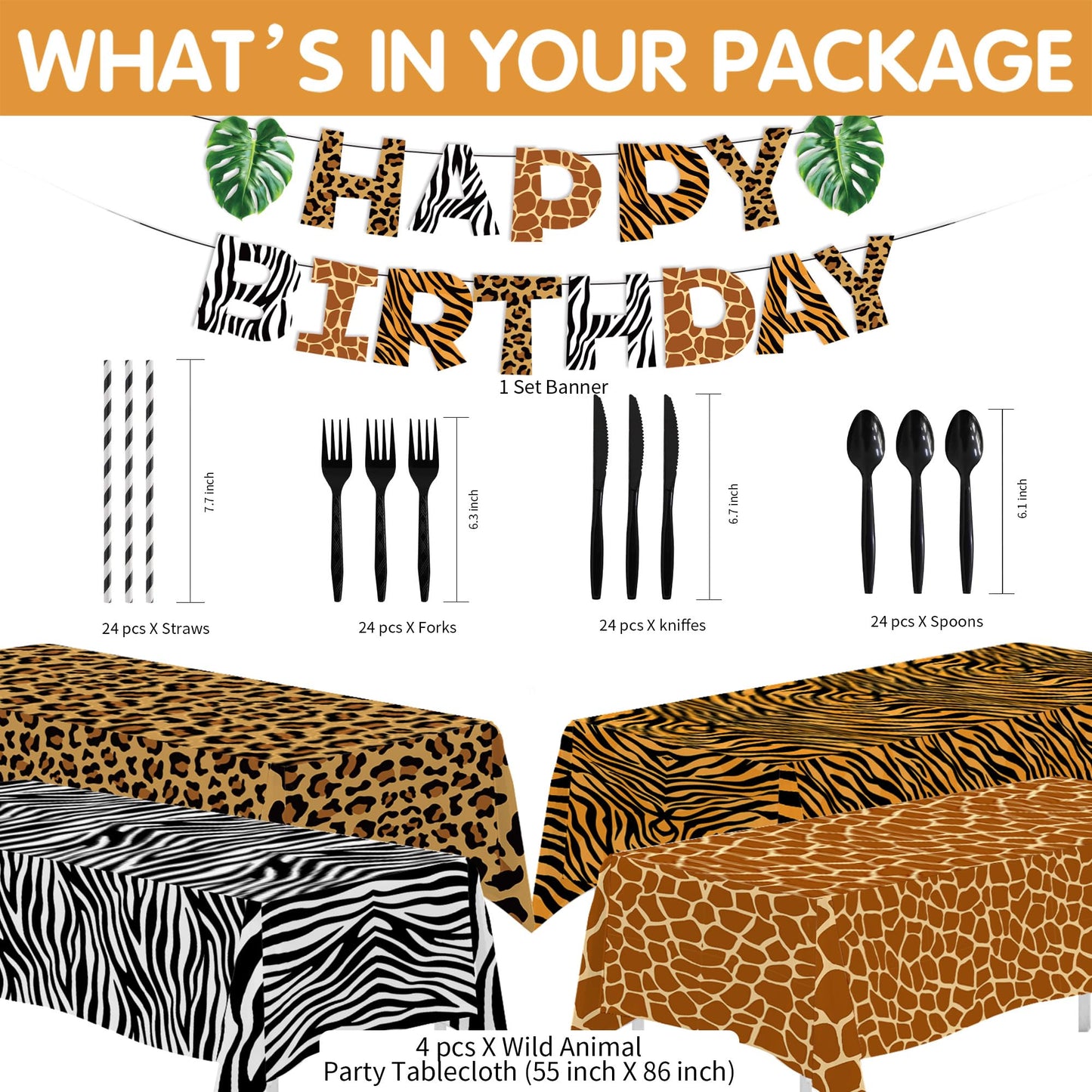 Xenorik Jungle Safari Party Decorations, Animal Birthday Party Supplies