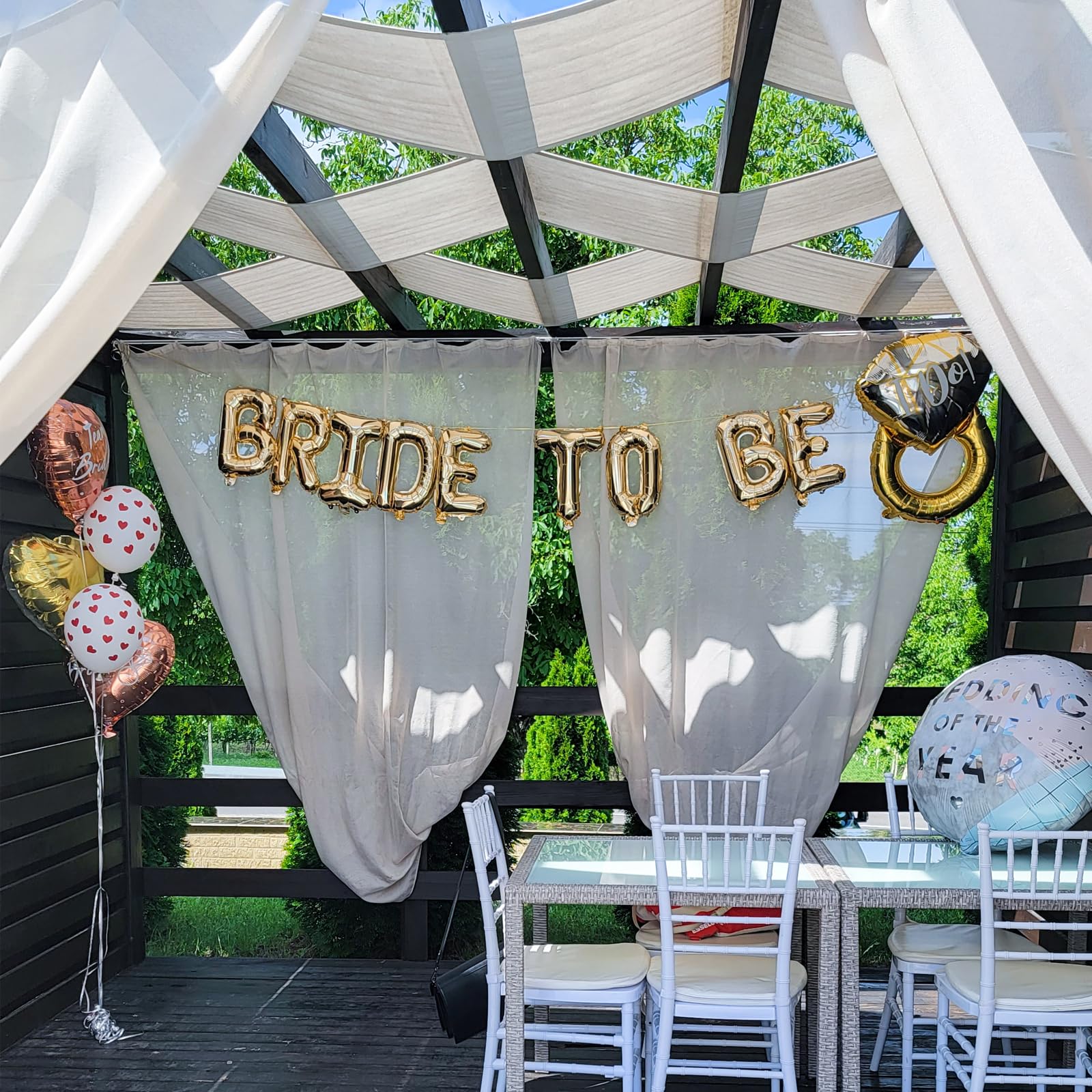 TangTuan 52 pcs Gold Foil Letter Balloons with Air Pump, 16 Inch 2 A-Z Sets - Mylar Alphabet