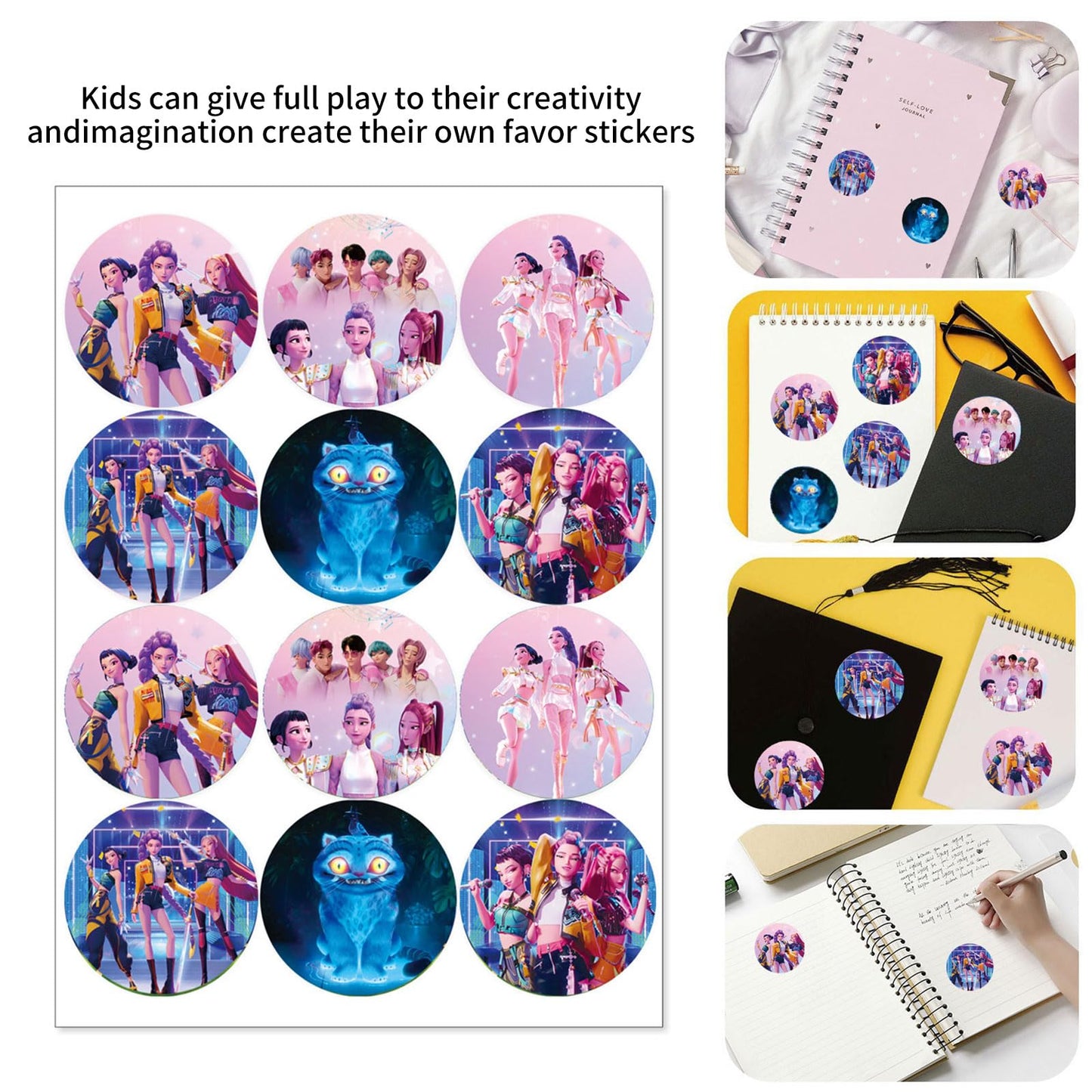 DiXteption 36 Pcs Cartoon Birthday Invitations, Anime Theme Birthday Party Invitations, Includes 12