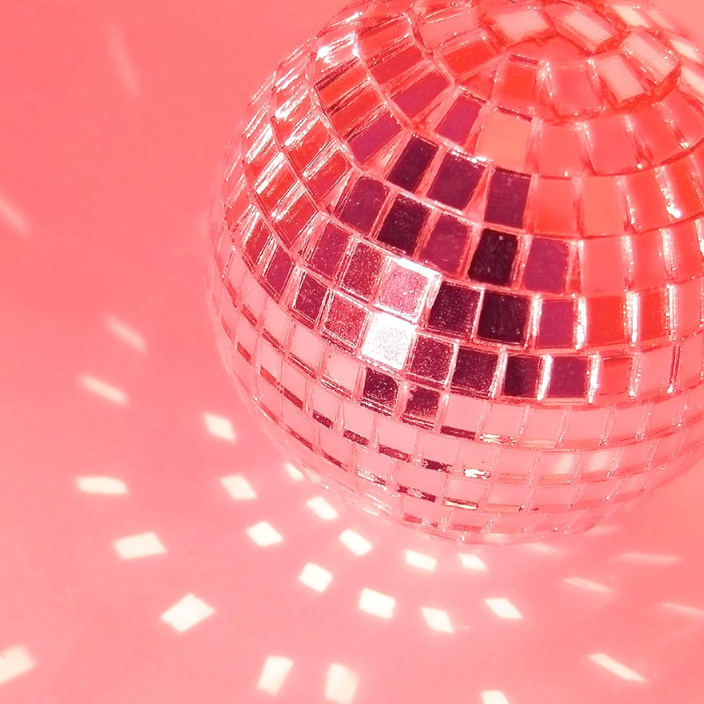 PP OPOUNT 2360 Pieces Self-Adhesive Mosaic Tiles, 5 x 5 mm Disco Tiles, Real Glass Mirror Mosaic for DIY Disco Balls, Indoor Decoration, Vases, Cups, Photo Frames (Rose-Gold)