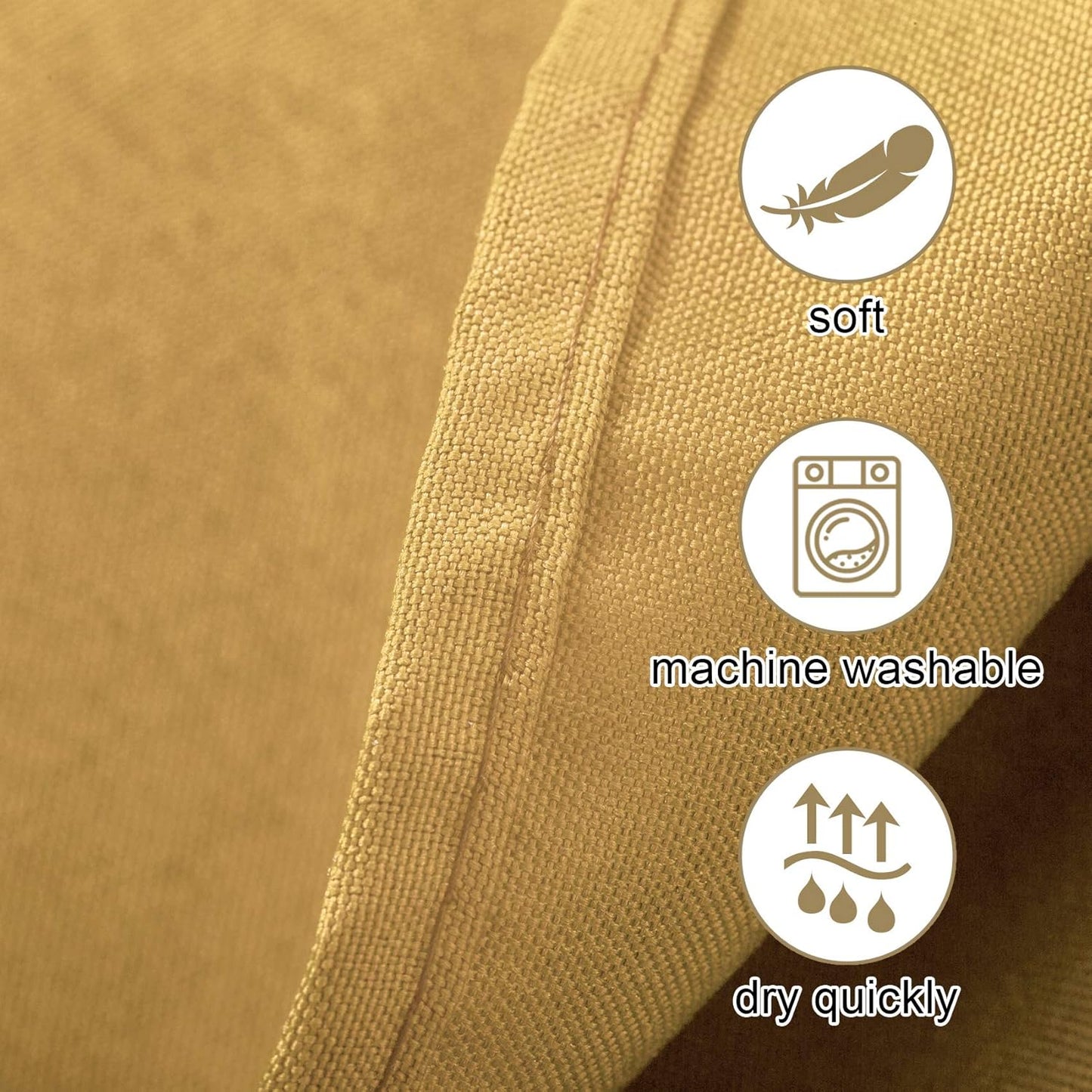 Ascoza 2pack 60x120 Inch Gold Rectangular Tablecloth 6 Feet Table Cloth in Polyester Fabric for Wedding/Banquet/Restaurant/Parties