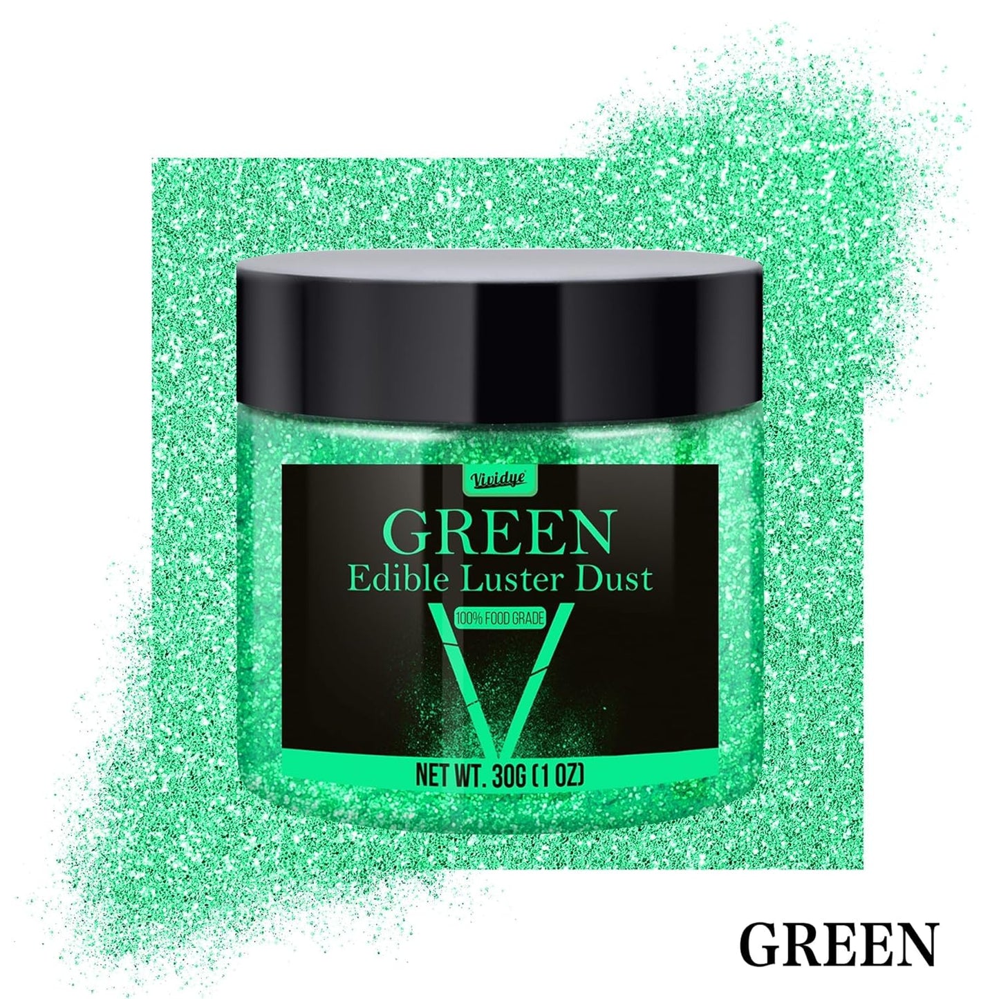 Edible Glitter - 30g / 1oz Luster Dust Edible Glimmer Powder for Sparkling Drinks, Foods, Wine, Cake - Food Grade Shimmer Dust Powder for Baking, Beverage, Cookies Decoration