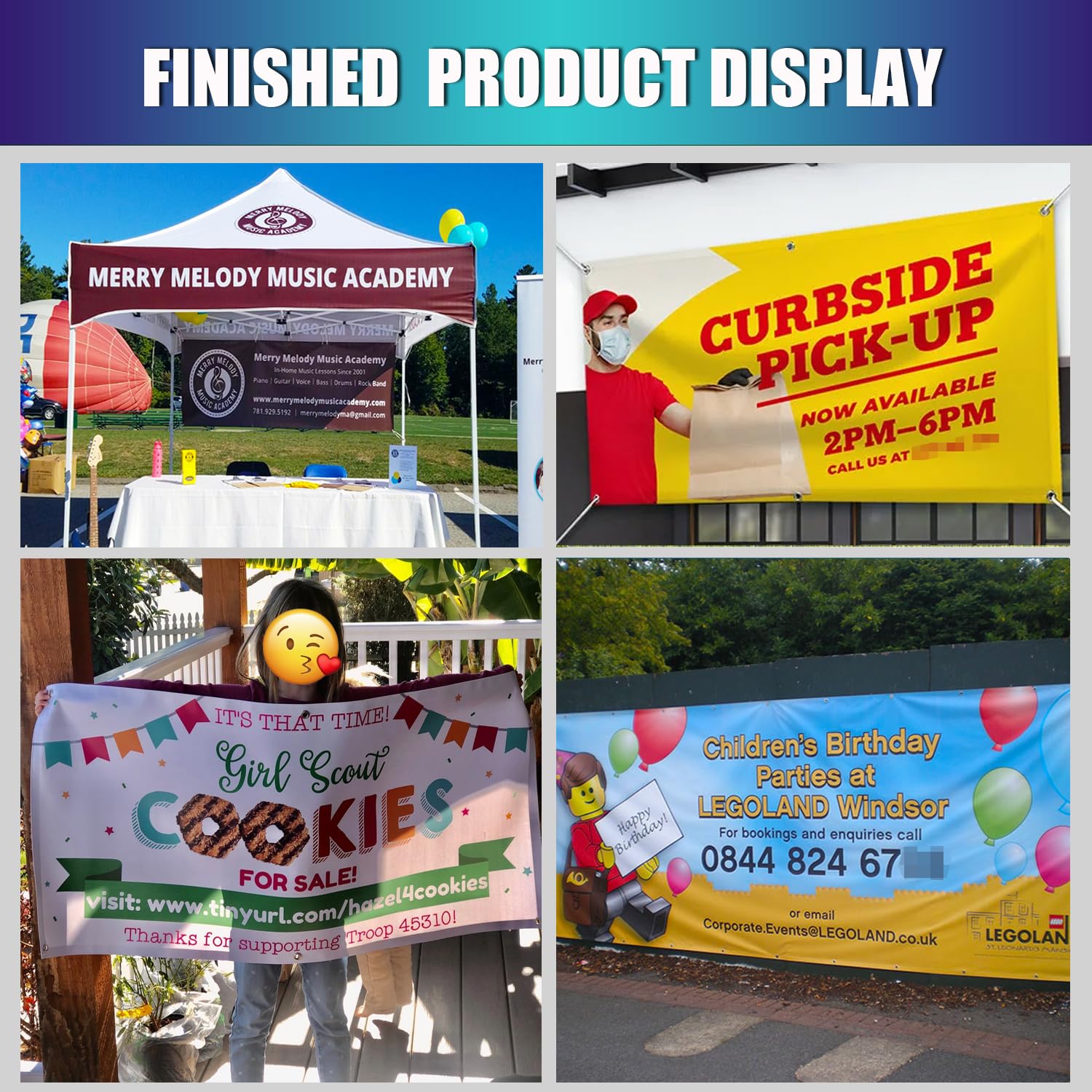 Custom Vinyl Banner | 2'X1' to 20'X10' | Personalized Signs for Business, Birthdays, Weddings