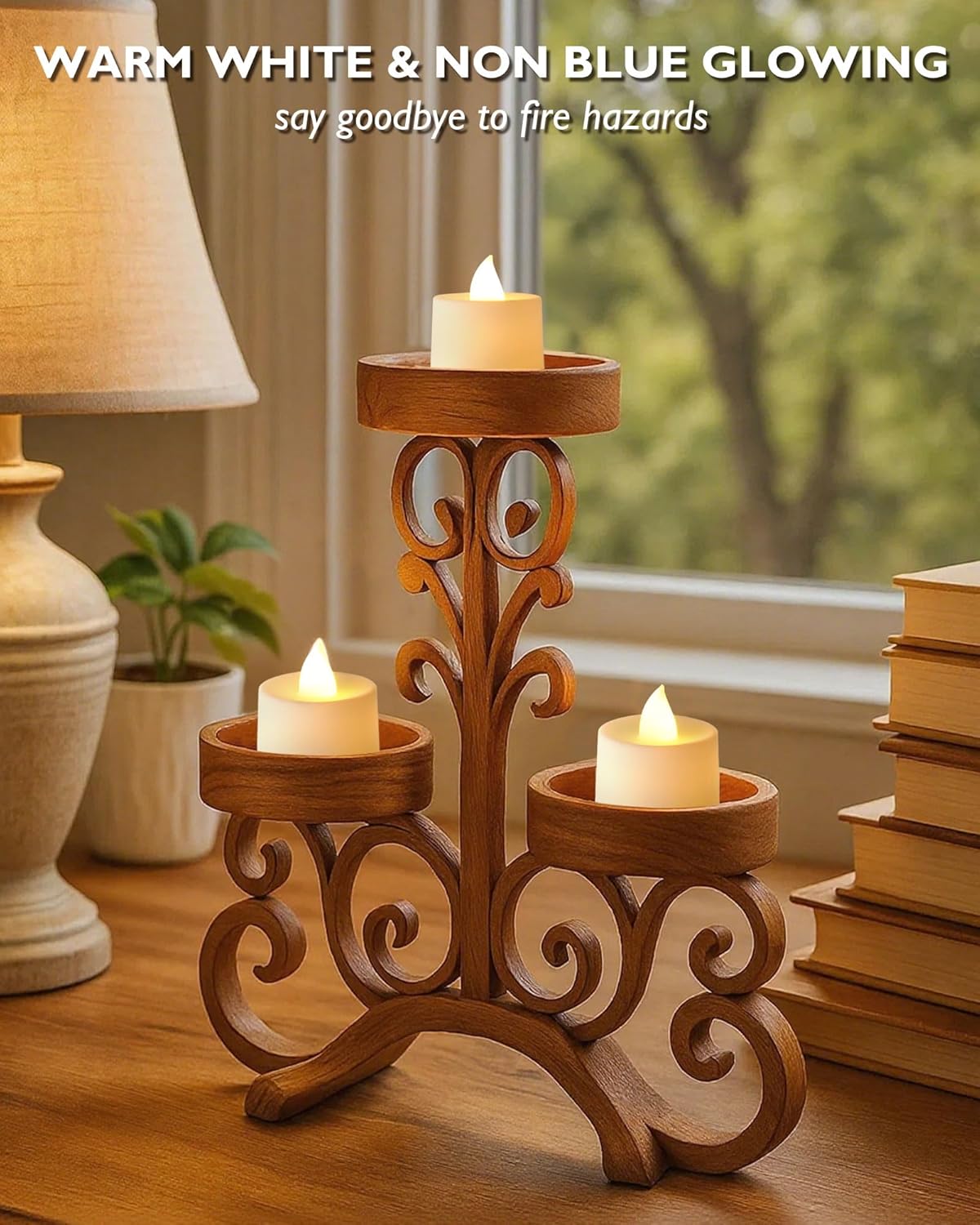 Amagic 12/24/50/100/150 Pack LED Tea Lights, Flameless Votive Candles, Battery Operated Tealights Candles for Halloween, Christmas, Home Decor, Wedding, Theme Party, Festival（12 Pack, Warm White）