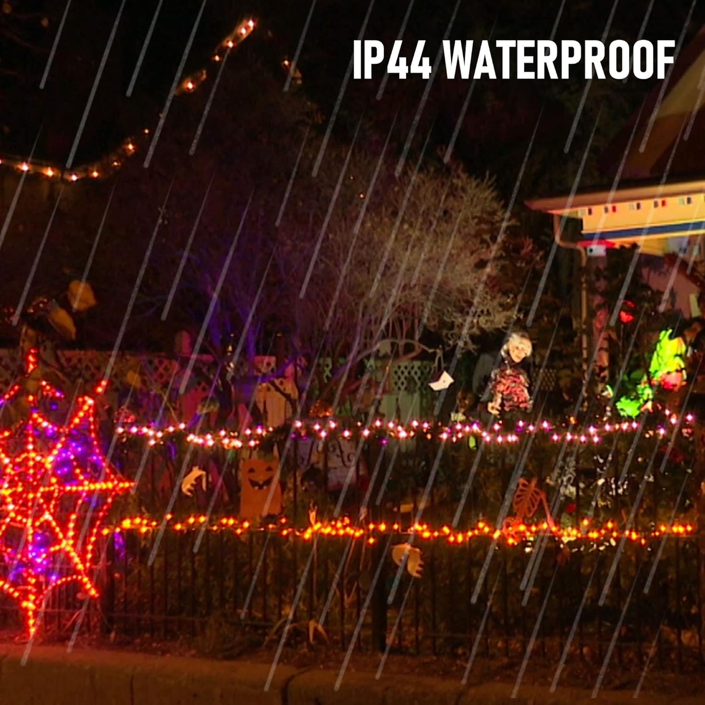 Dazzle Bright Purple and Orange Halloween Fairy String Lights, 2 Pack Total 40FT 120 LED Copper Wire Battery Operated Waterproof Lights, Halloween Decorations for Indoor Outdoor Patio Yard Party Decor