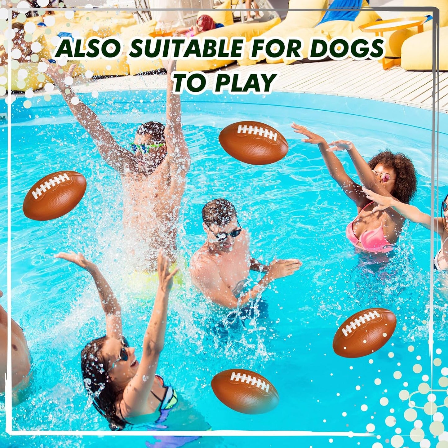 Liliful 12 Pieces Foam Football 6.7 Inch Small Mini Soft Football for Indoor Outdoor Sports Yard Game Backyard Practice Training Play Party Supplies