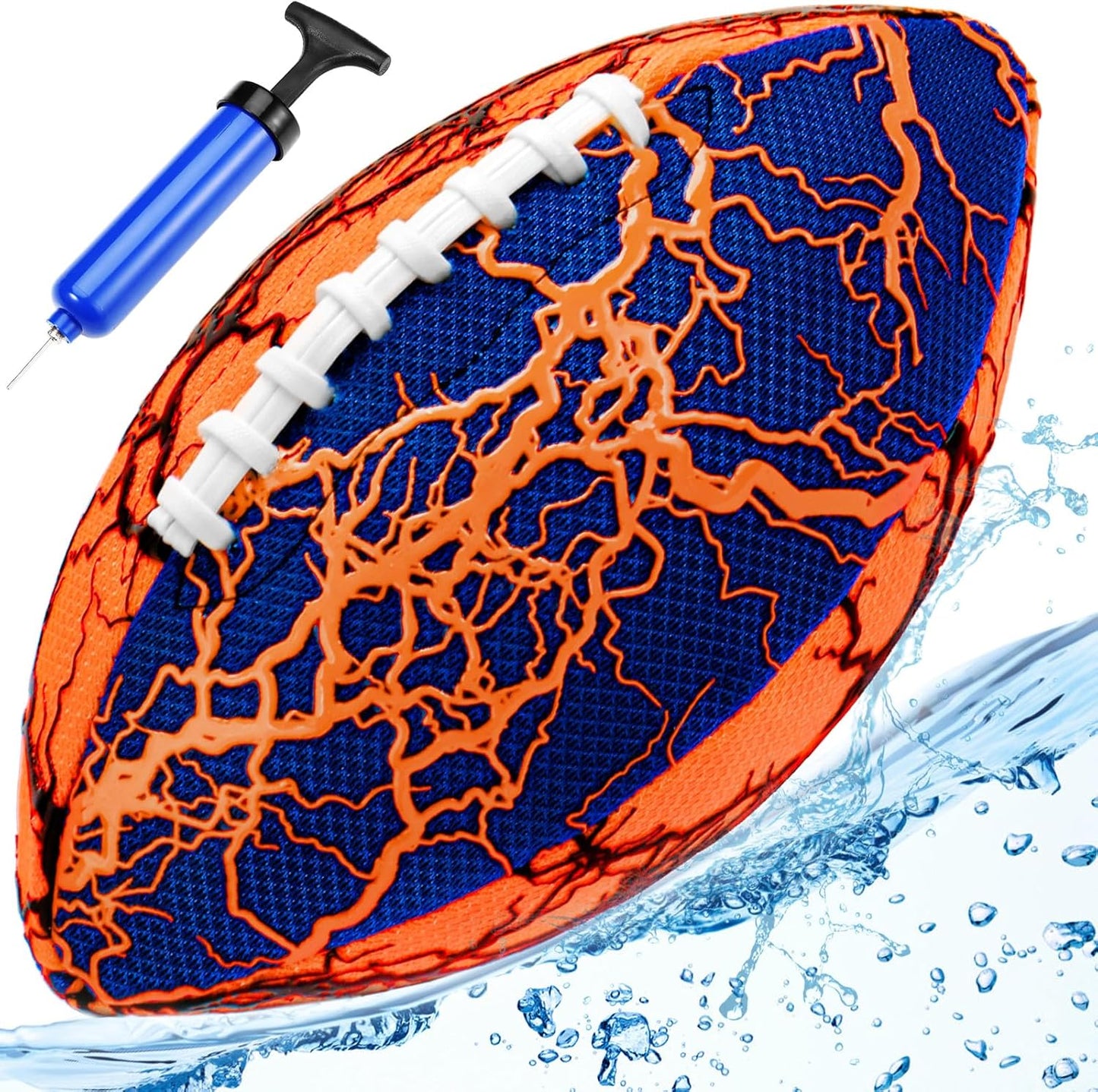 Jasonwell Pool Beach Water Football - Strong Grip Waterproof Soft Football for All-Weather Play Pool Toys Beach Games Backyard Outdoor Sports Toy Christmas Birthday Gifts for Kids Boys Teens Adults