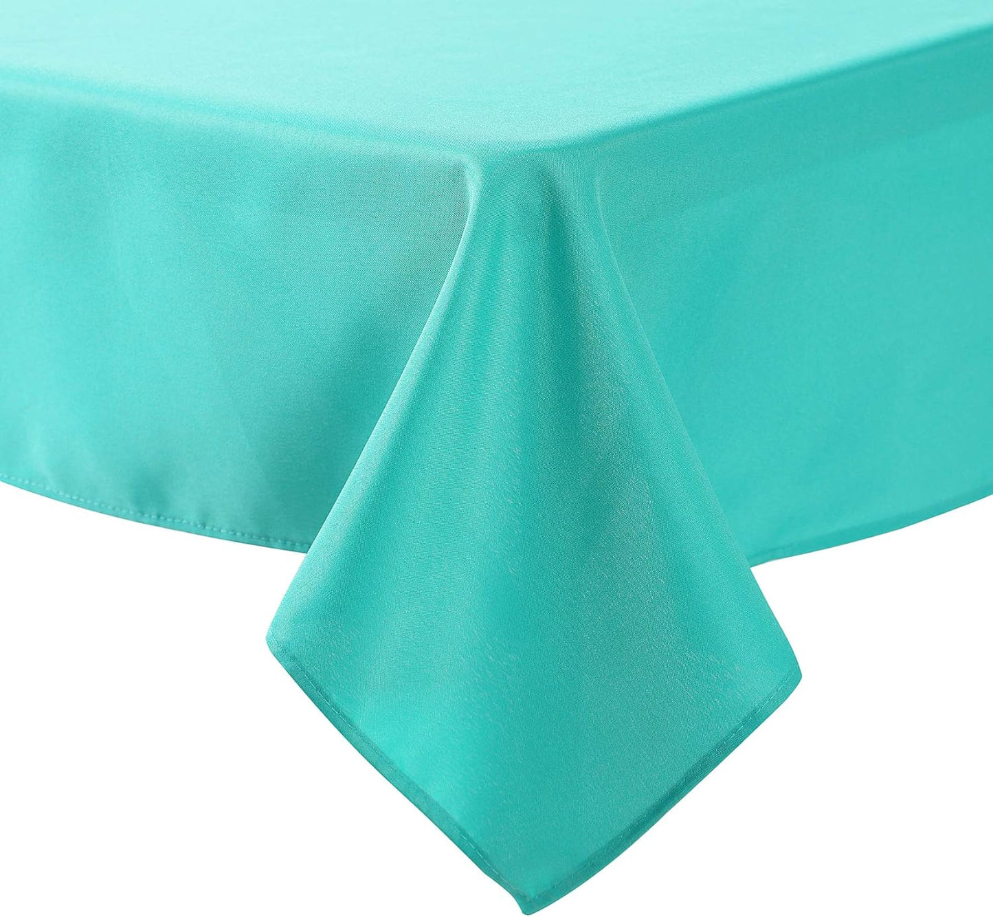 Cupuamon Square Tablecloth 52x52 inch Washable Polyester Fabric Table Cloth for Wedding Party Dining Banquet Decoration（52x52,Turquoise）