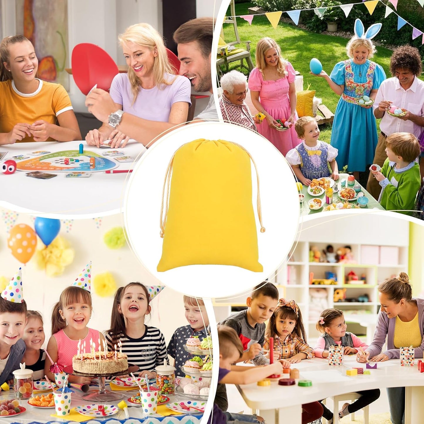 Velvet Drawstring Jewelry Bag, 50Pcs Yellow Dice Bag, 5x7, Or Wrapping Halloween Party Favors, Mojo, Small Bussiness, Resin Runes, Chains, Customers