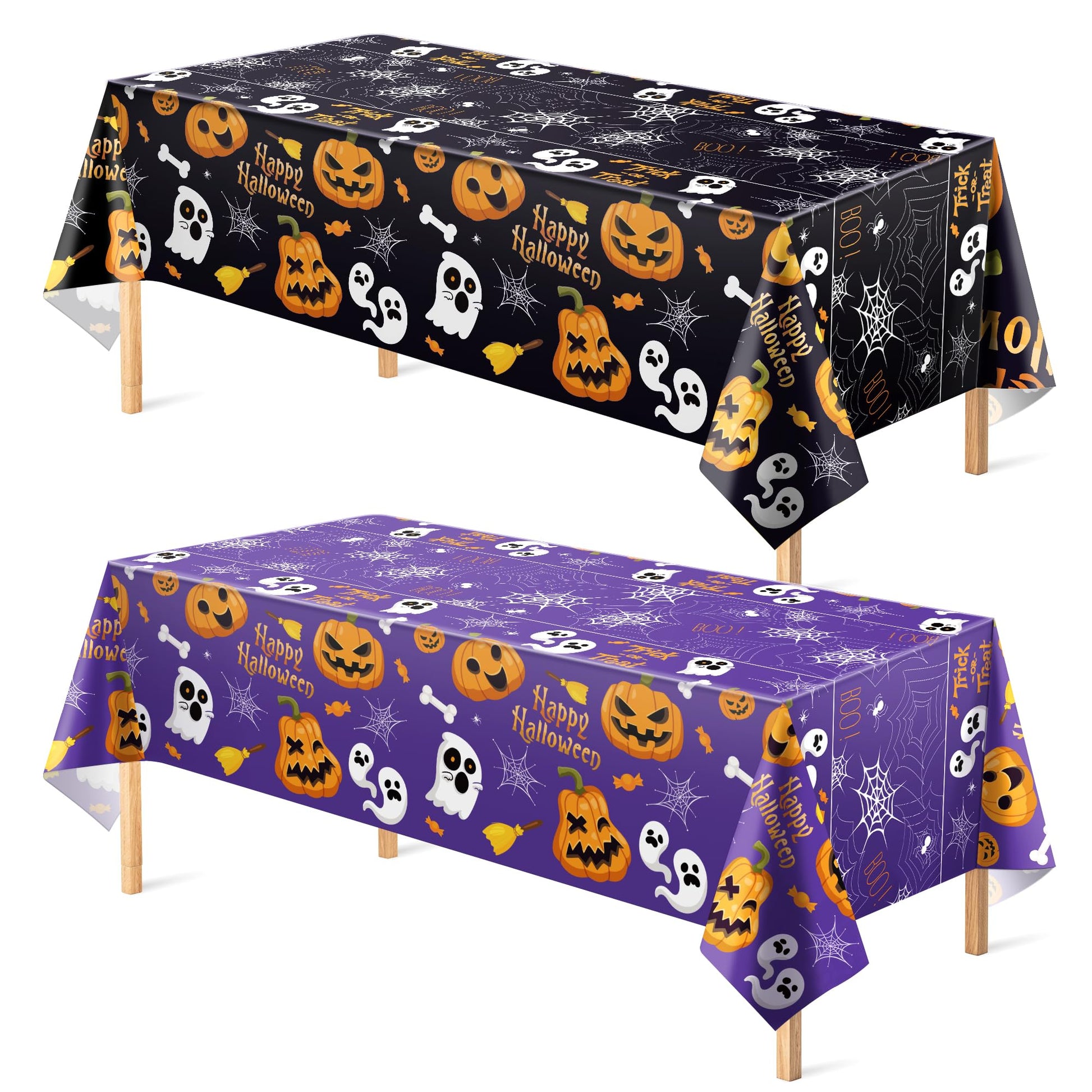 OHOME Halloween Decorations - Disposable Plastic Halloween Tablecloth | Halloween Party Decorations