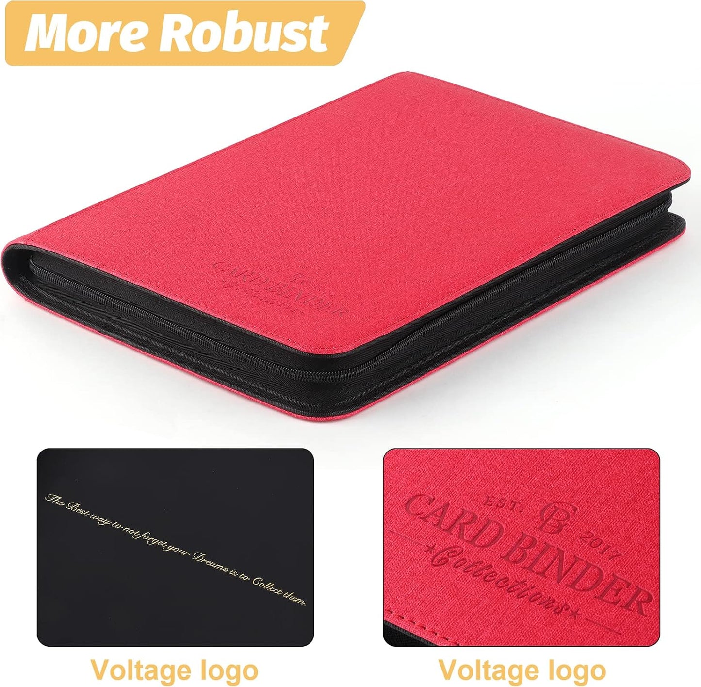 Trading Card Binder, Card Collection Binder Album Folder with 540 Side Loading Pockets, 9 Pocket Trading Card Album Folder for TGC,MTG, Baseball Cards, Yugioh(Red)