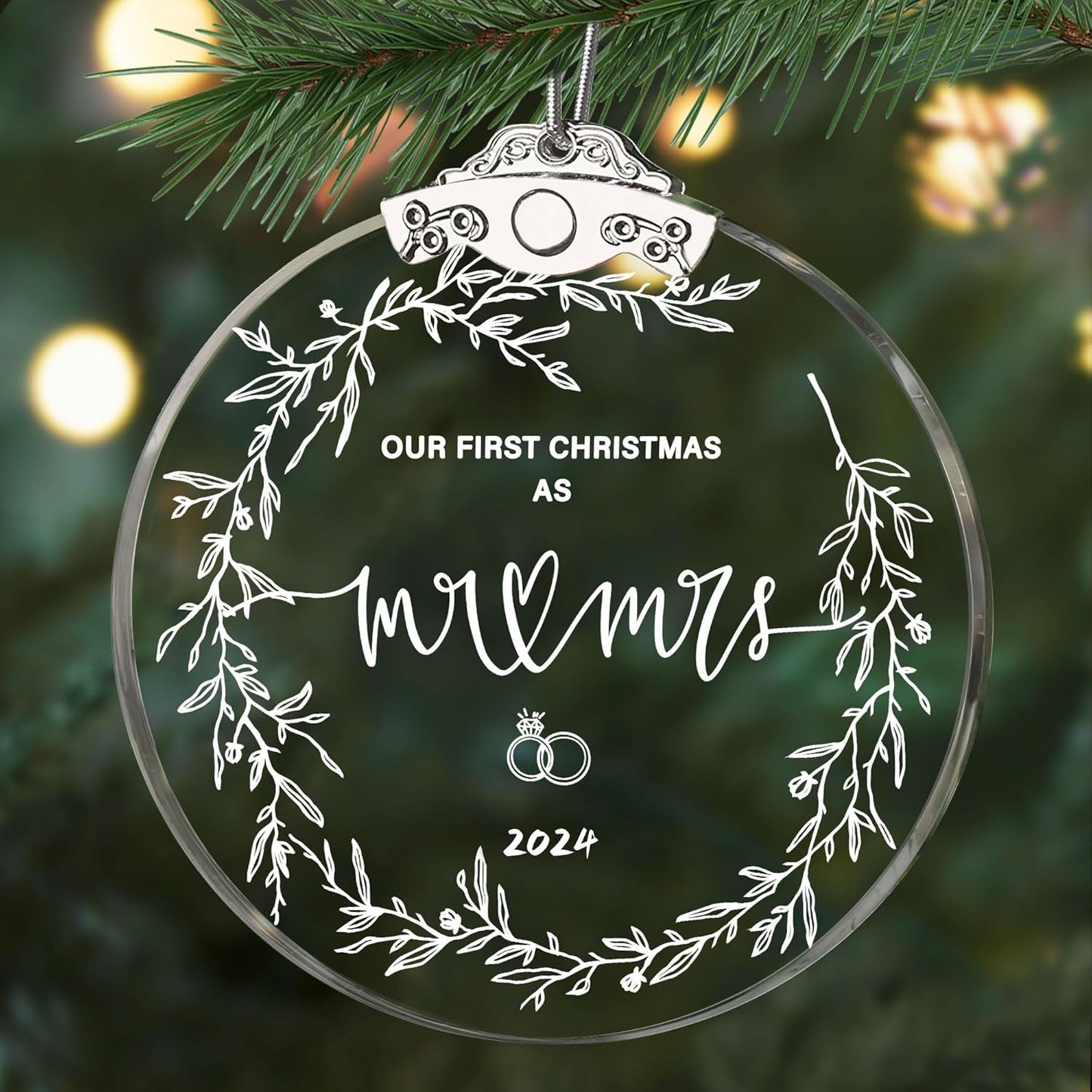 2024 Wedding Gifts: 1st Married Christmas Ornament, Bridal Shower & Newlywed Gifts