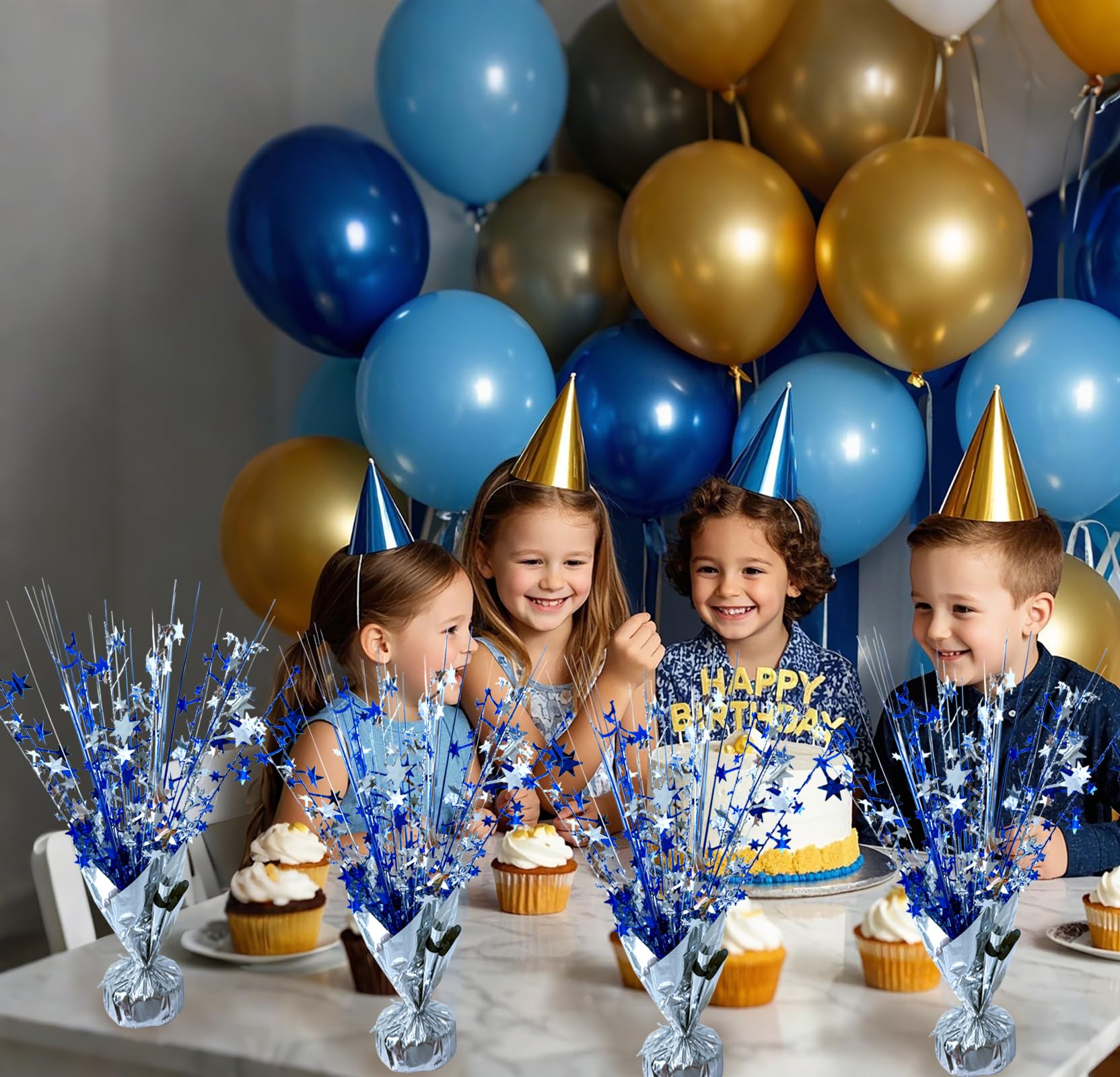 Birthday Table Centerpiece Party Decoration Foil Spray Centerpiece Tabletop