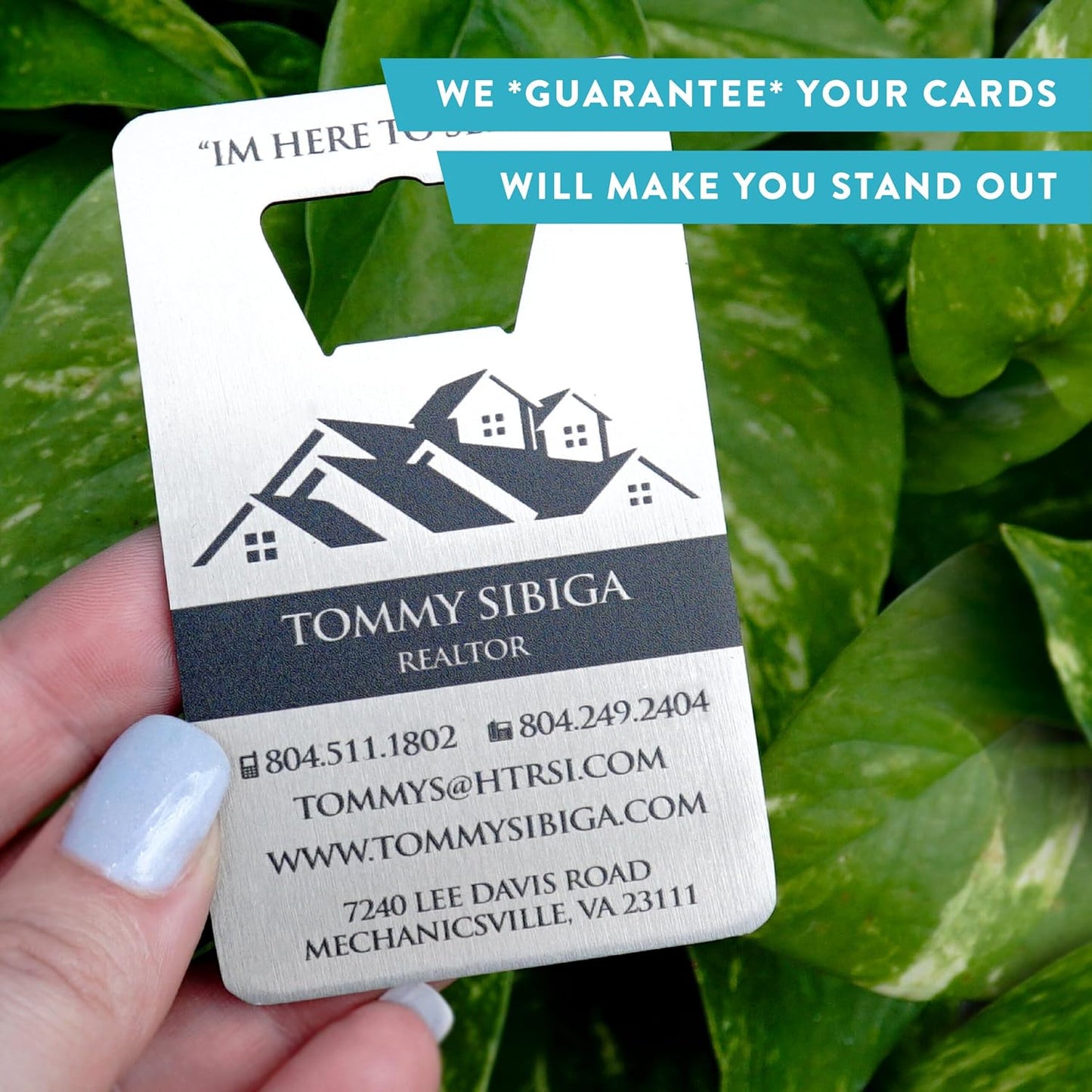 Custom Metal Bottle Opener Business Cards (Stainless Steel, 75 pcs) - 2 Business Days Personalized Stainless Steel Bottle Opener With Your Logo Printed 1.5mm Thick