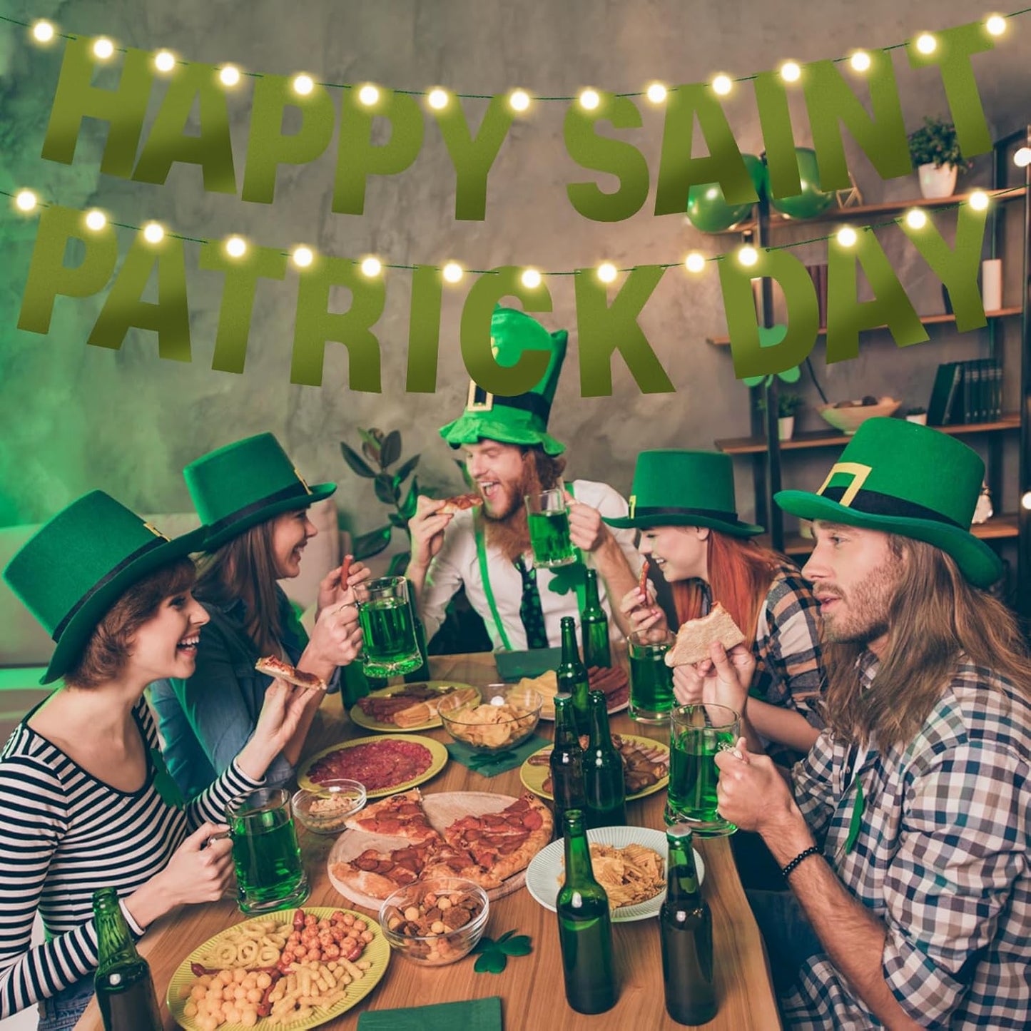 TaoBary 112 Pcs DIY Letter Custom Banner Glitter Customizable Banner Kit Including 107 Letters and Numbers 3 Rope for Valentine Birthday Party(Bright Green)