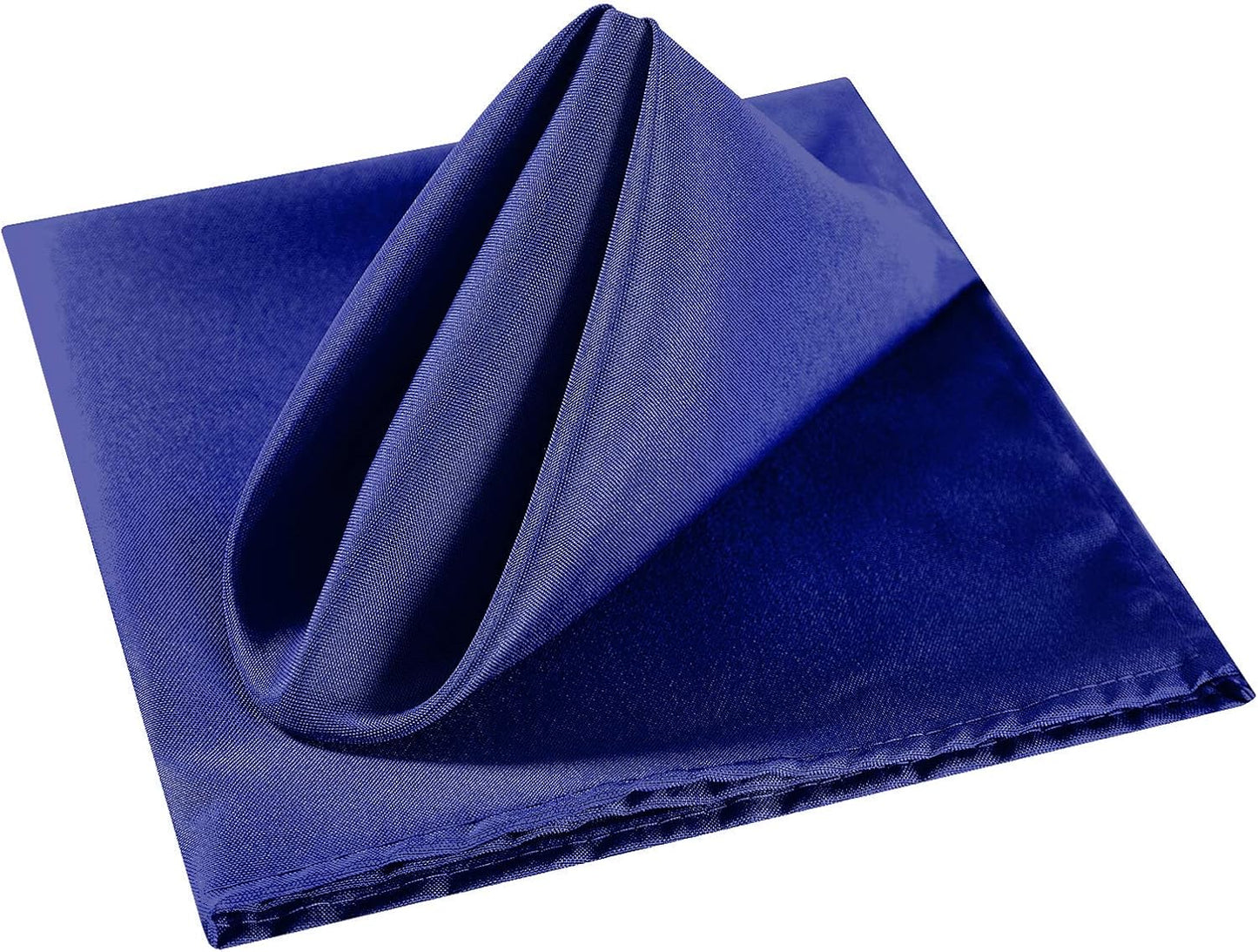 Cloth Napkins 17x17 inch Washable Polyester Dinner Napkins Soft Table Napkins for Wedding Party Dining Banquet(Royal Blue,100PCS)