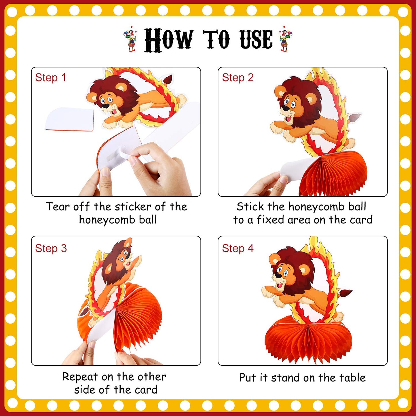 10 Pieces Carnival Party Decorations Circus Theme Party Decorations Carnival Centerpieces for