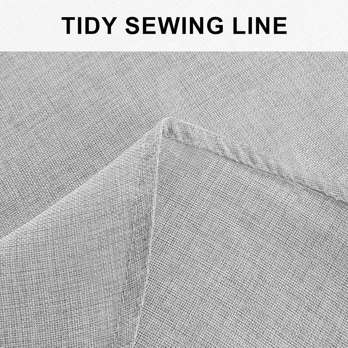 Hiasan Linen Tablecloth 40 Inch Round - Wrinkle and Stain Resistant Washable Polyester Fabric Table Cloth for Dining Room Kitchen Party, Light Grey