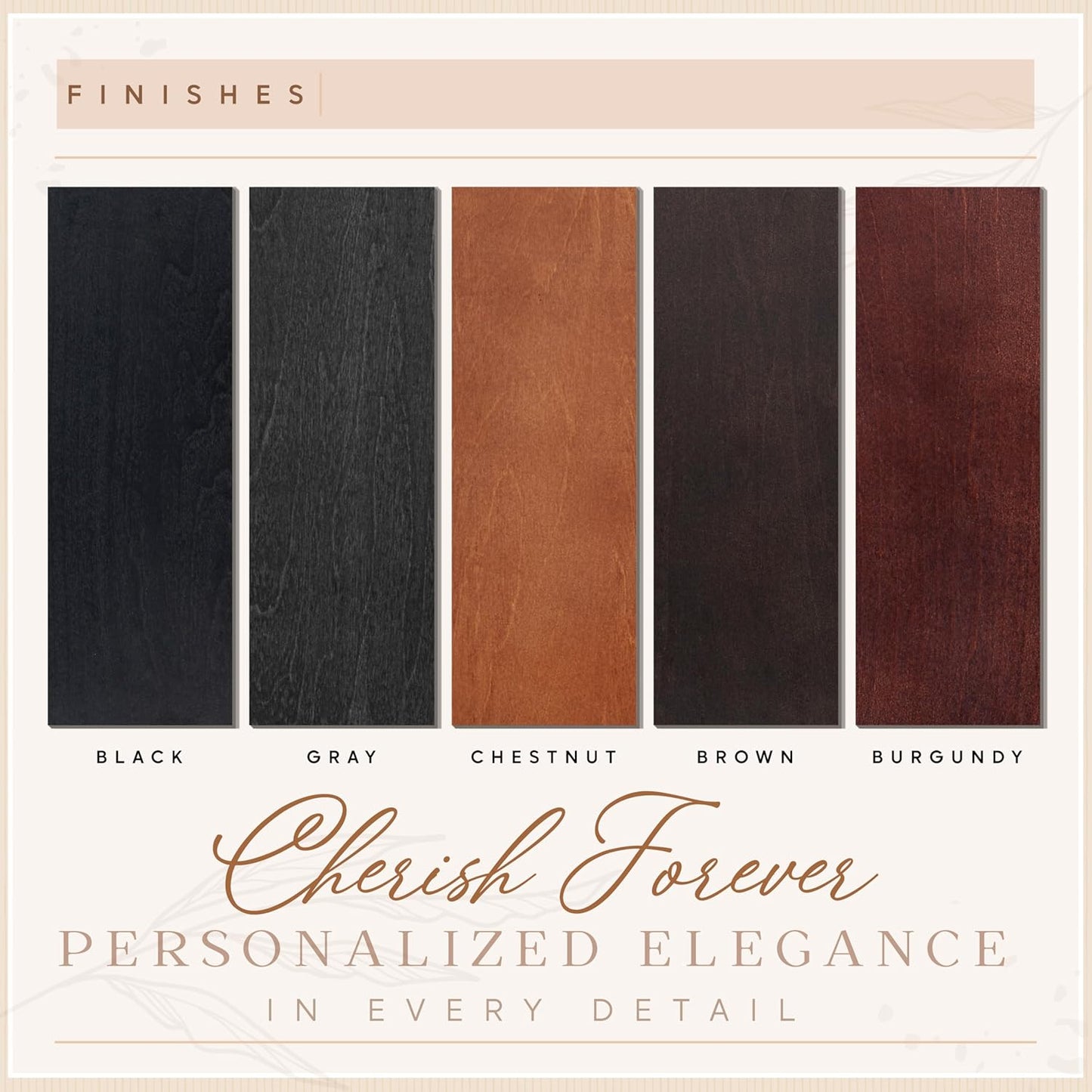 Personalized Wood Wedding Guest Book - 5 Colors/Finishings, 2 Sizes, 12 Designs - Wood Wedding Decorations, Guest Book Signs for Wedding Reception (DESIGN 2)