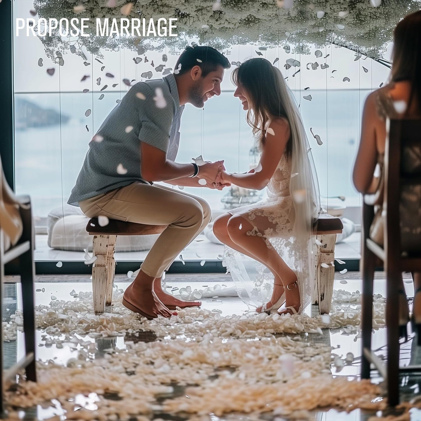 Rosaura Real Preserved Rose Petals 50g(1.75oz) for Wedding Decor, Romantic Nights - Includes Bonus Lucky Surprise Pack! (White)