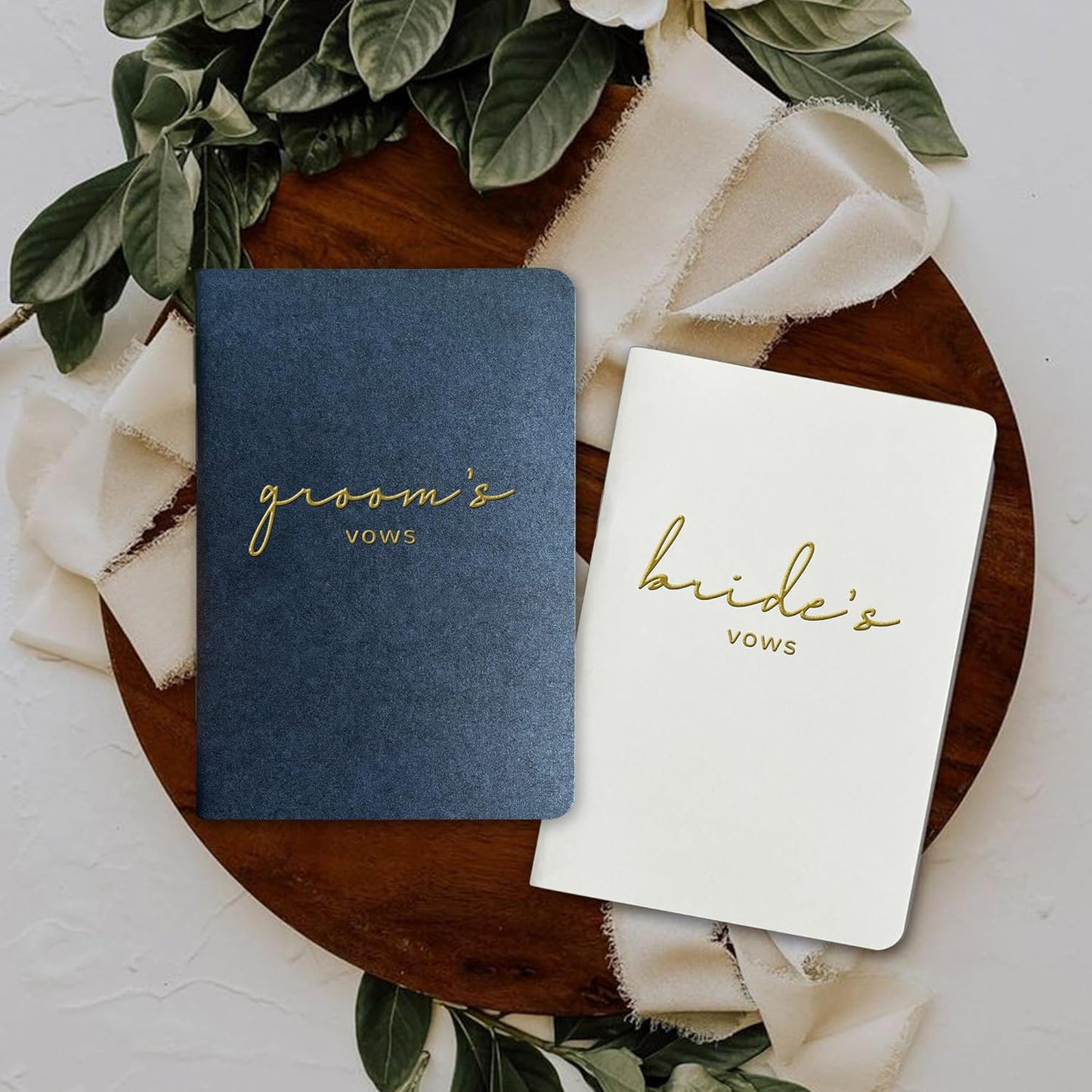 Vow Books His and Hers Wedding Vow Books Bride and Groom Vow Books Wedding Essentials Wedding Accessories(XZ-GB-Navy)