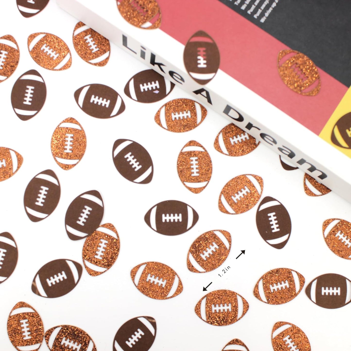 200PC Football Confetti for Table,Football Baby Shower Decorations, Football Birthday Party Decorations,Football Themed Party Supplies