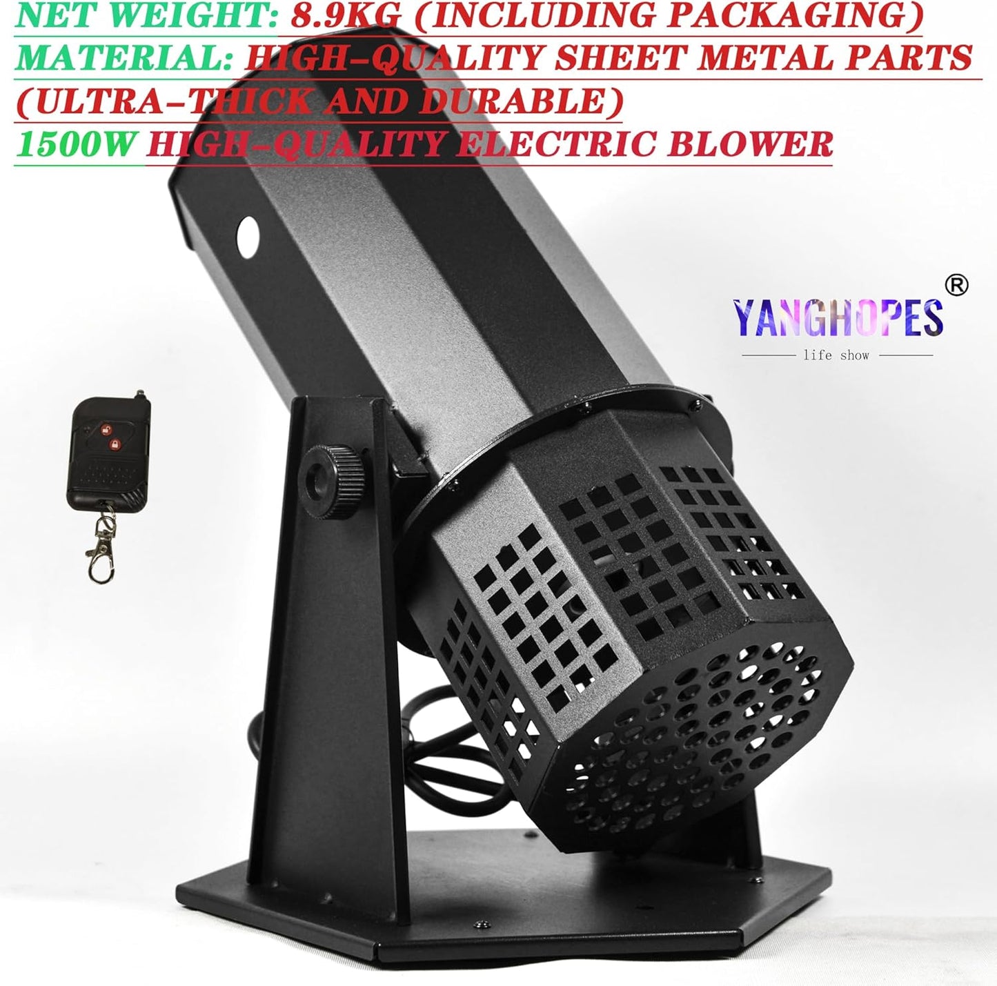 1500W Professional Confetti Machine Confetti Cannon Machine Electric Confe-tti Launcher Confe-tti Tubes W/Wireless Remote, for Special Event, Parties, Club, Wedding, Concerts