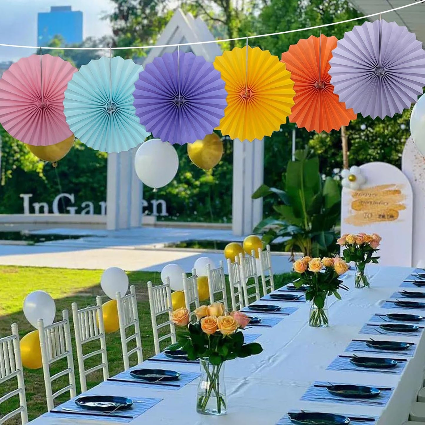 Pink Party Decorations,Pink Paper Decorations for Party,Baby Shower Decorations Party Paper Fans Bulk 16in,Schoolgirl Style Classroom Decor for Party 30 Color DIY Set （Pink）