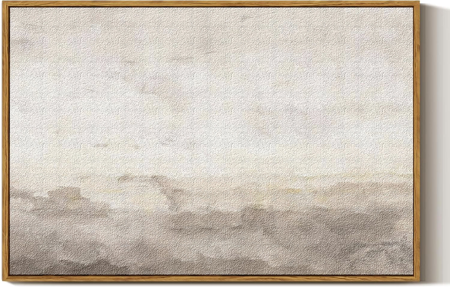 ARPEOTCY Large Framed Canvas Wall Art, 24x36 Inch, Modern Minimalist Abstract Art Prints, Contemporary Neutral Beige Decor for Living Room Hallway Bedroom Fireplace, Sandstone Textured Decor