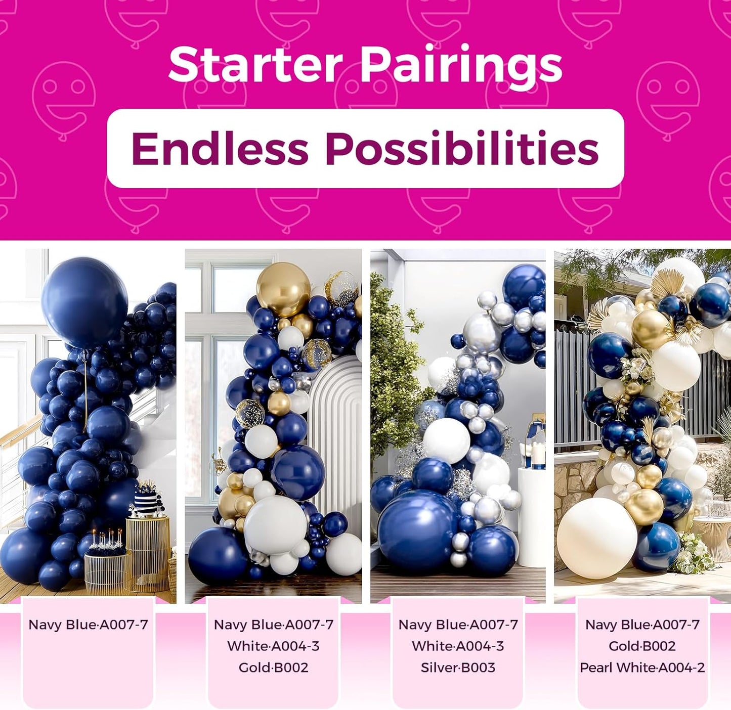 Bezente Navy Blue Balloons 18 Inch - 30 Pack Large Thick Blue Big Round Dark Blue Latex Balloon for Birthday Bridal Shower Graduation Wedding Party Decorations