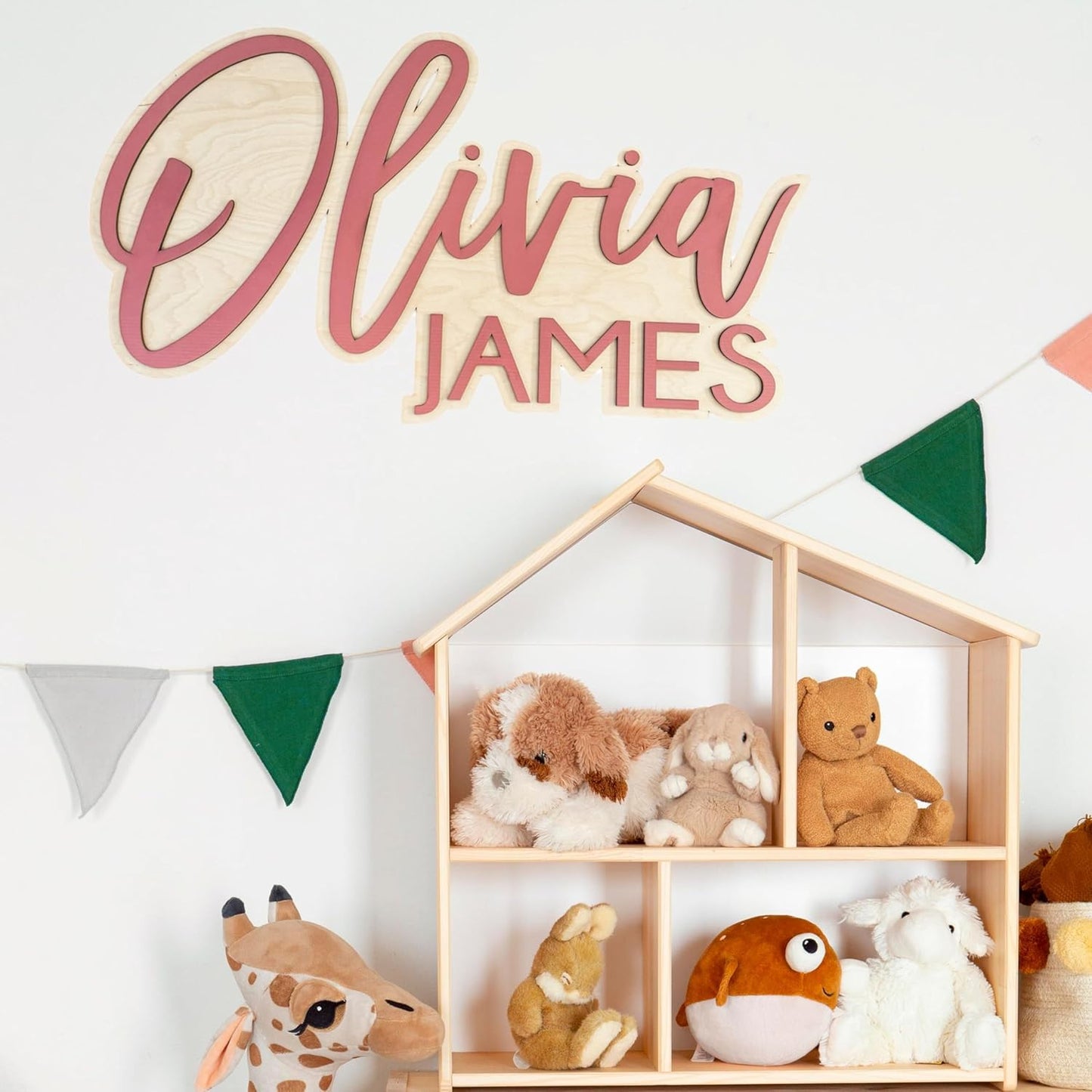 Nursery Name Sign - Name Signs For Kids Room - Wood Name Signs For Nursery - Custom Wood Name Sign - Personalized Baby Gifts - Wooden Name Sign - Large Wooden Letters