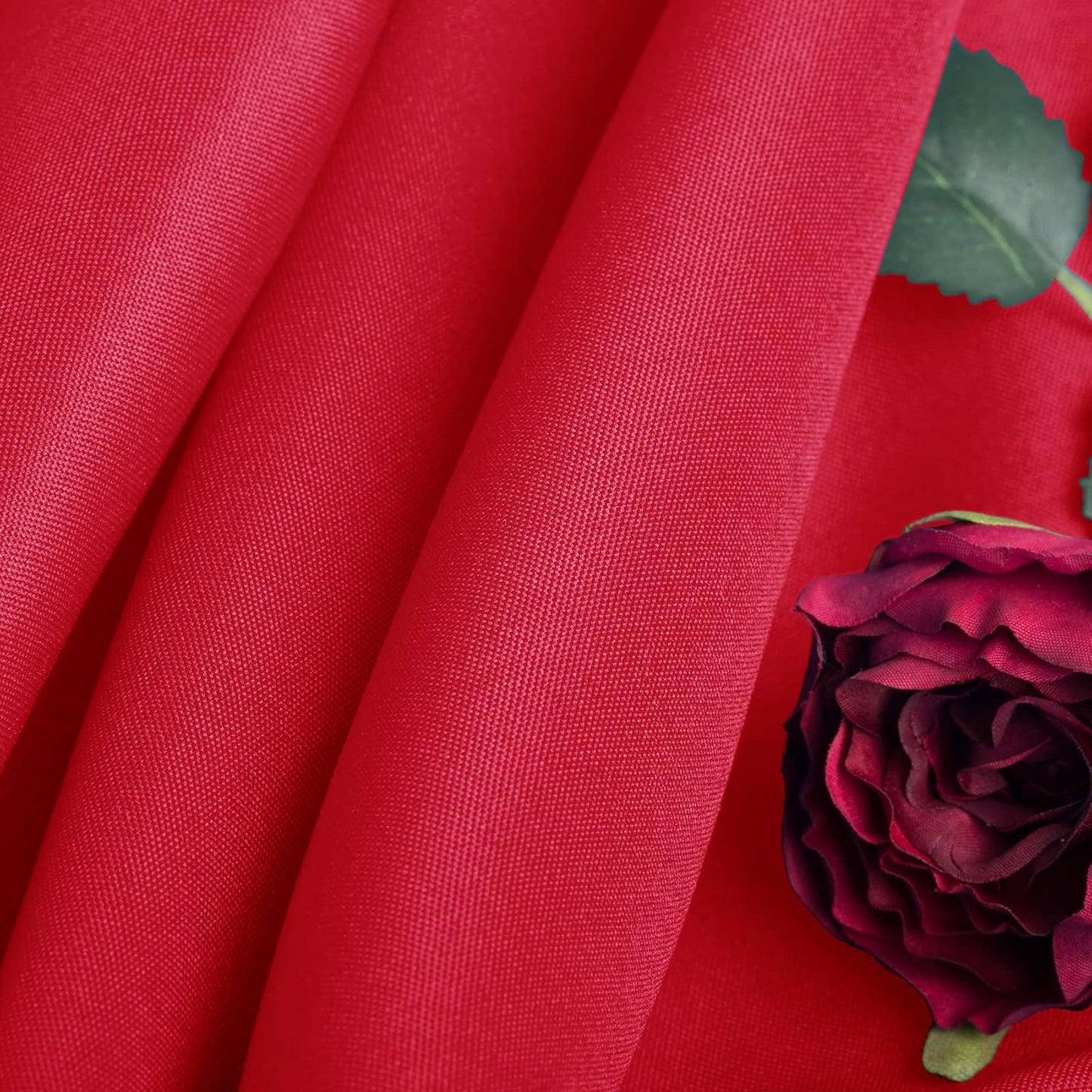 Ascoza 2pack 90 Inch Red Round Tablecloth in Washable Polyester Fabric for Wedding/Banquet/Restaurant/Parties…