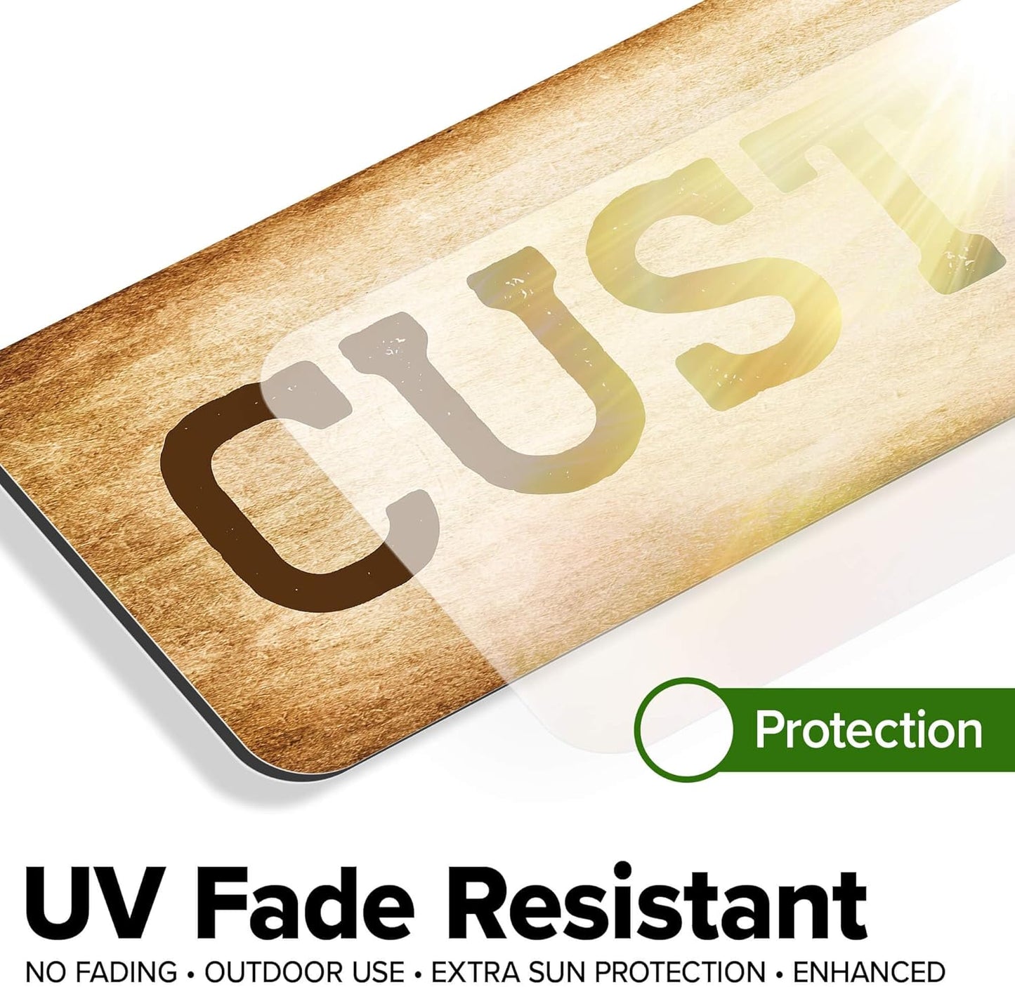 Custom Sign, Custom Street Sign, 11 Font Colors, 13 Font Styles, 4 Hole Options, 22 Sizes, 4x18 Inches, Rust Free DiBound, Fade Resistant, Made in USA by My Sign Center (Vintage)