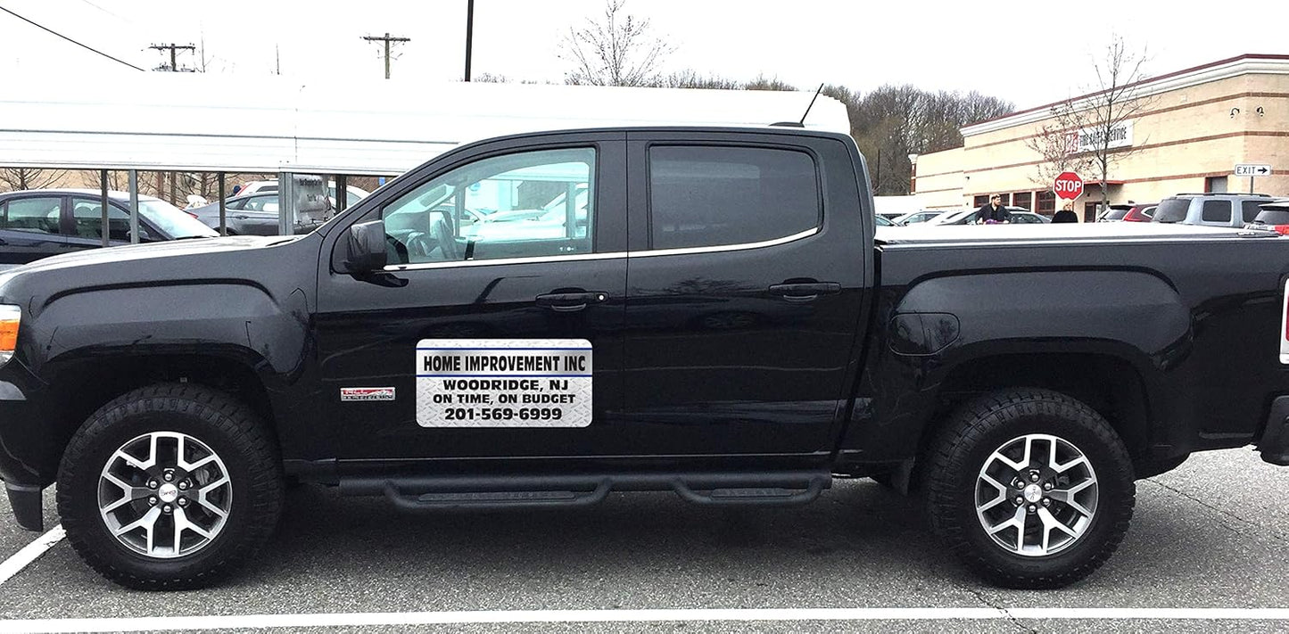 Car Magnet Signs Custom - 24"x12" (Set of 2), 30-mil Thickness with Rounded Corners (Metal)