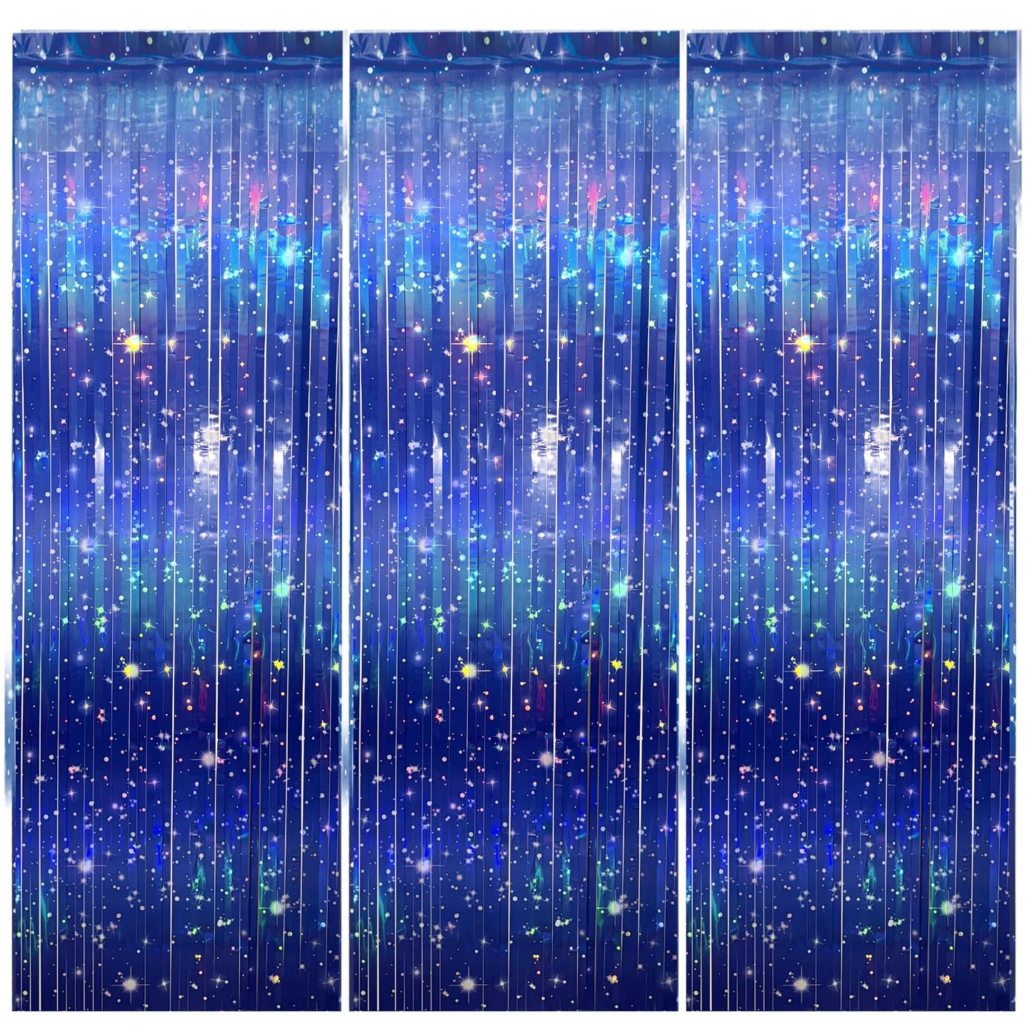 Vagilelf 3 PCS Galaxy Foil Backdrop for Space Themed Party Decorations