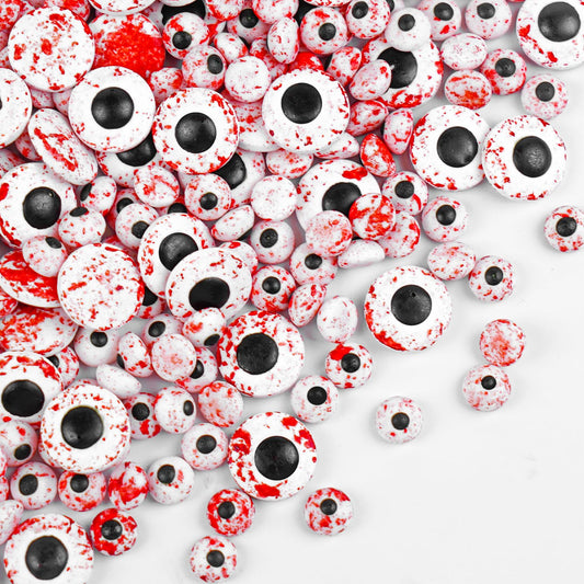Halloween Sprinkles, Edible Eyeballs Candy, Bloody Eyes Sprinkles for Cake Decorating, Halloween Cupcake & Cookie Toppers, Creepy Party Candy Supplies, 180g/ 6.35oz